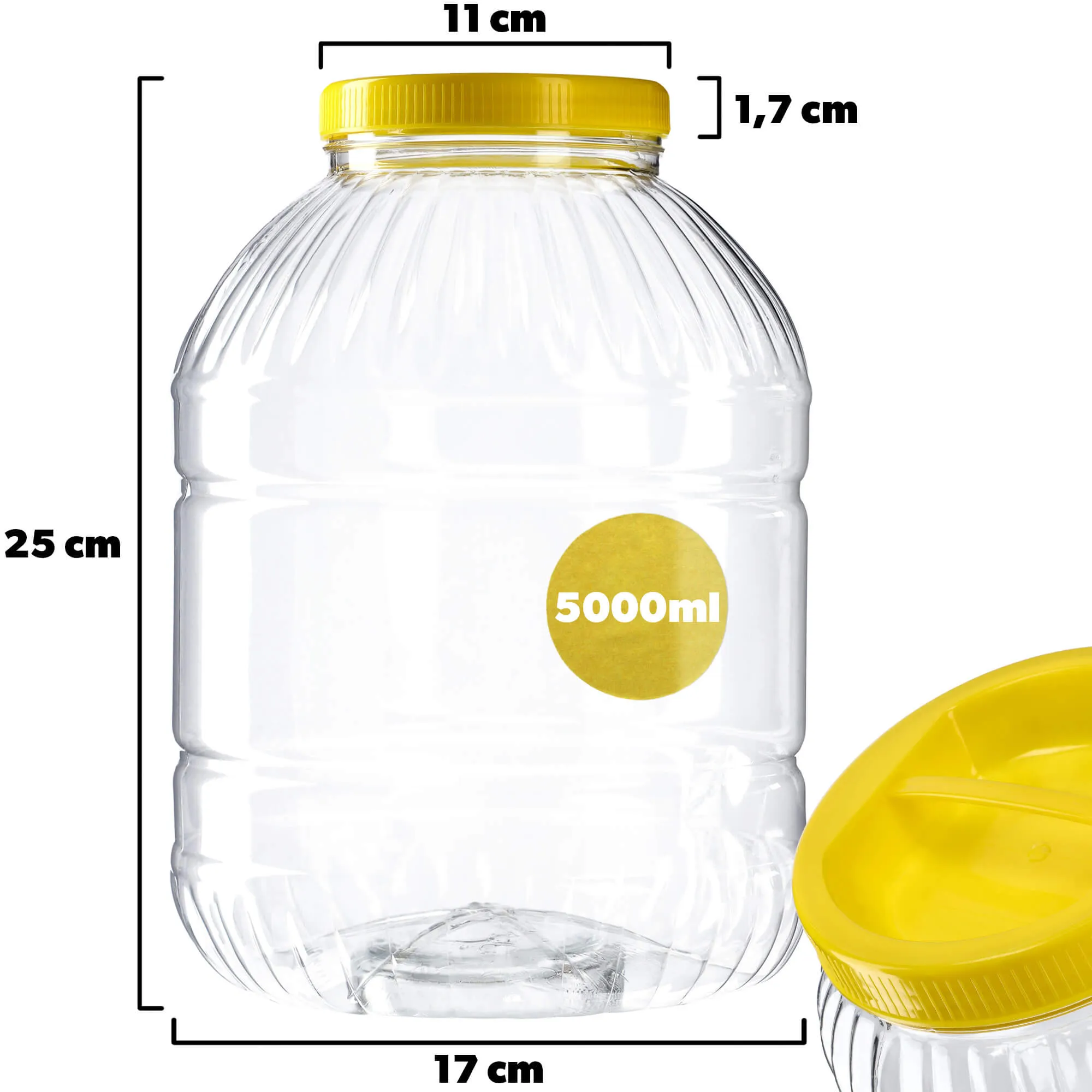 Plastikinis indas agurkams su dangteliu, 5 l