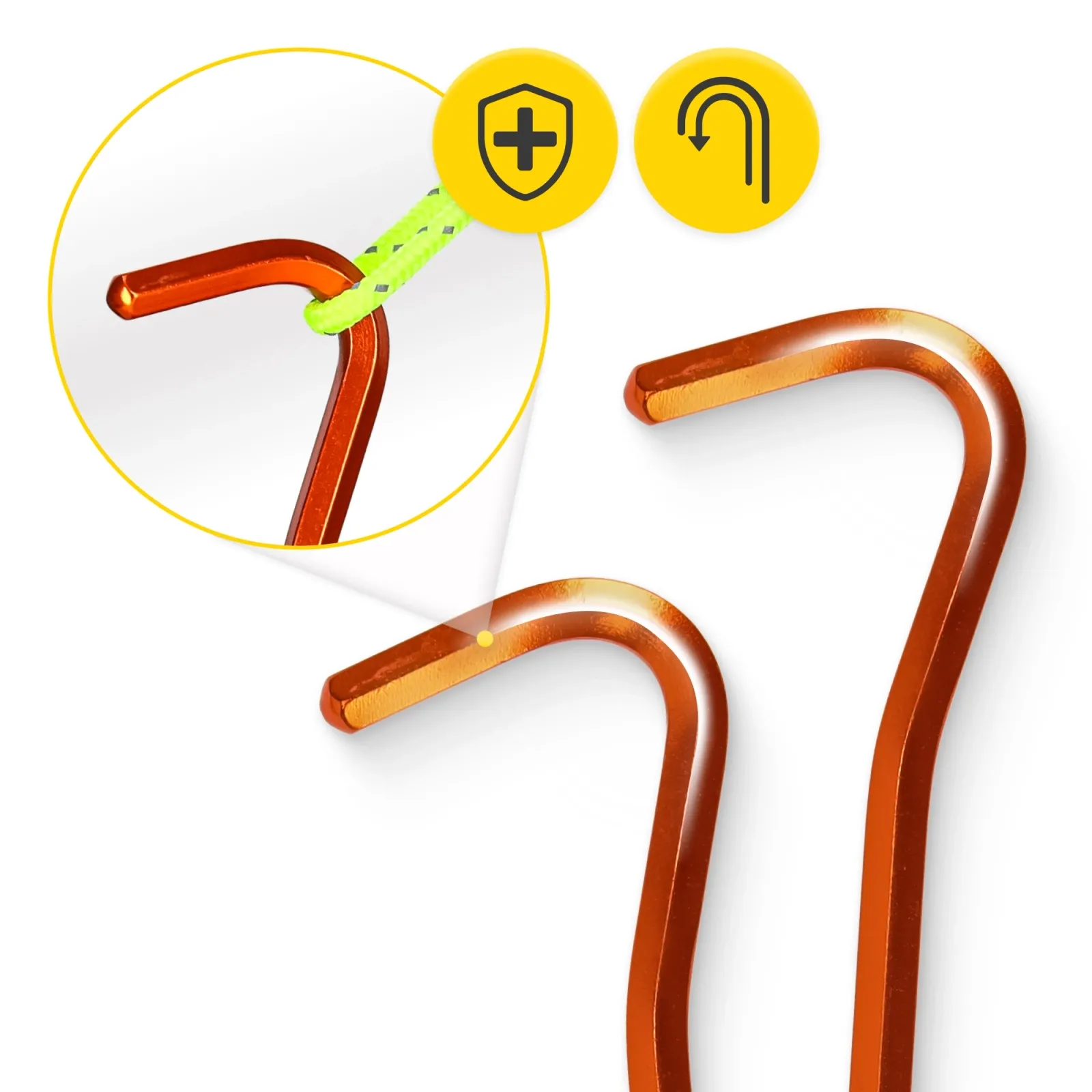 Aliuminio palapinės kuoliukai 10 vnt.