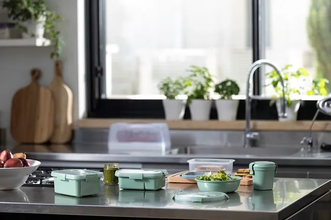 Curver Smart Eco apvalus maisto indas 1 l, žalias