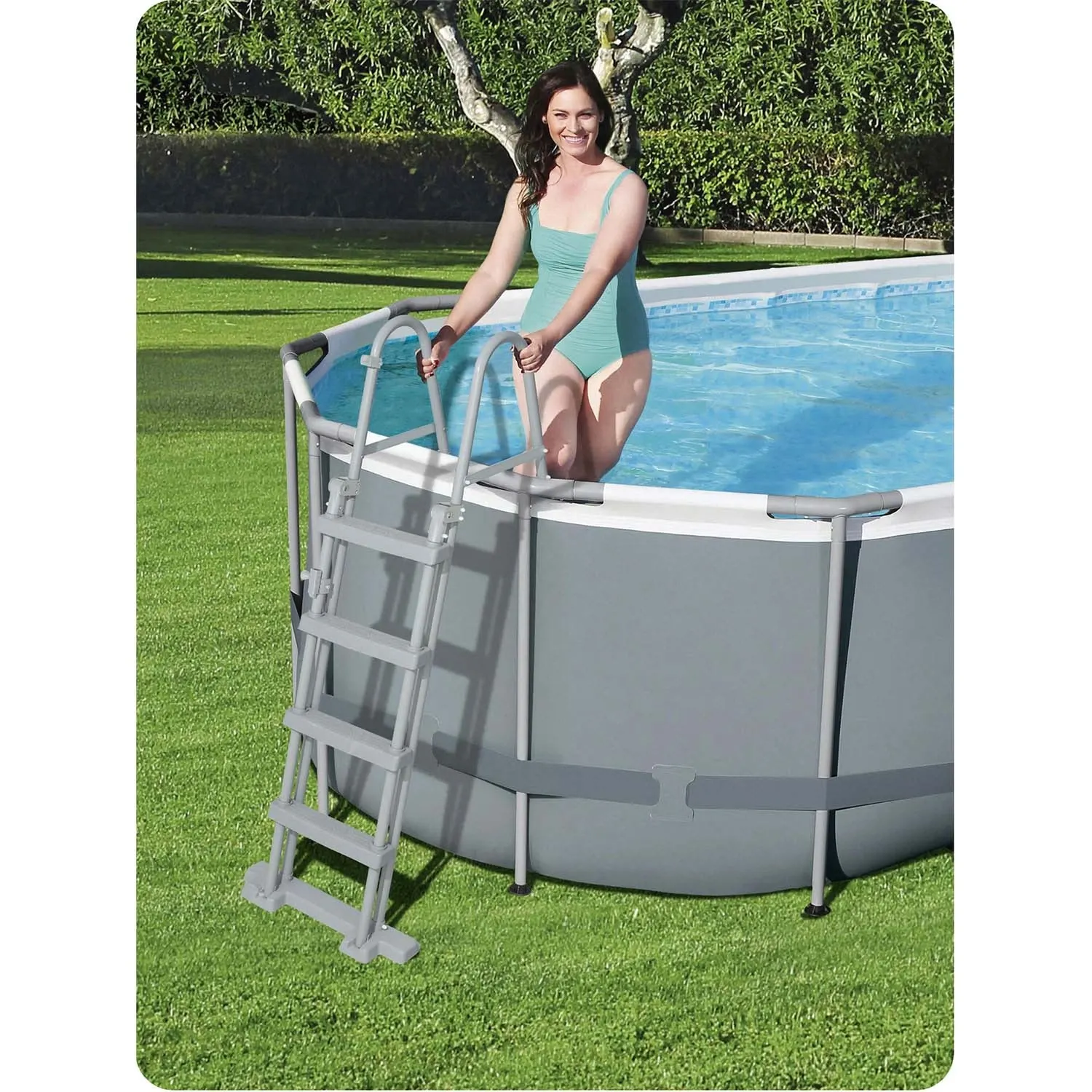 Karkasinis sodo baseinas 549 x 274 x 122 cm, 17 viename, „Bestway 56710“ - nuotrauka 1