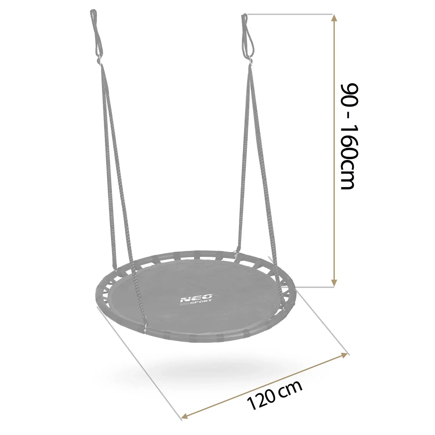 „Neo-Sport Swingo“ 120 cm „Crown Nest“ sūpynės - nuotrauka 1