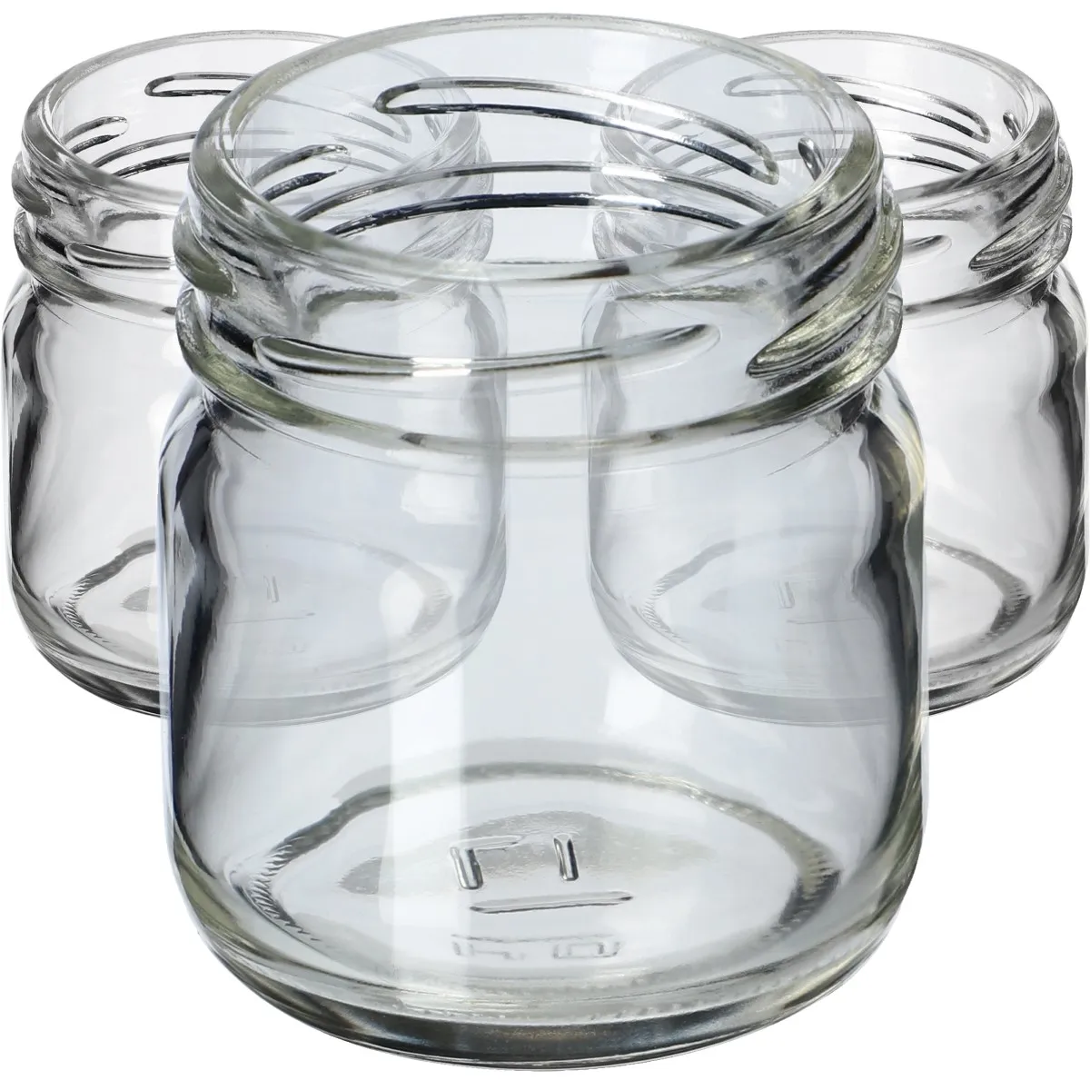Halli konservavimo stiklainiai 40 ml 10 vnt. 43 mm be dangtelių