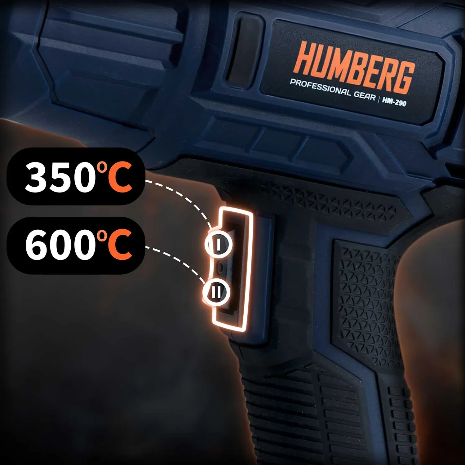 Humberg HM-290 2000 W elektrinis karšto oro pistoletas - nuotrauka 1