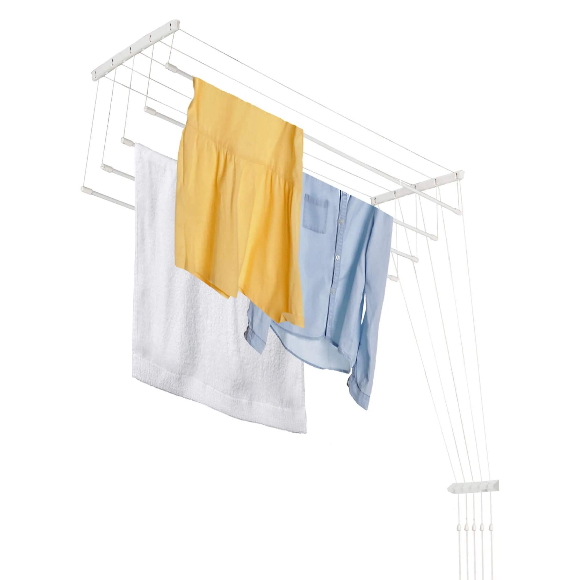 Resiga lubinė drabužių džiovyklė, 5 strypai, 100 cm, balta