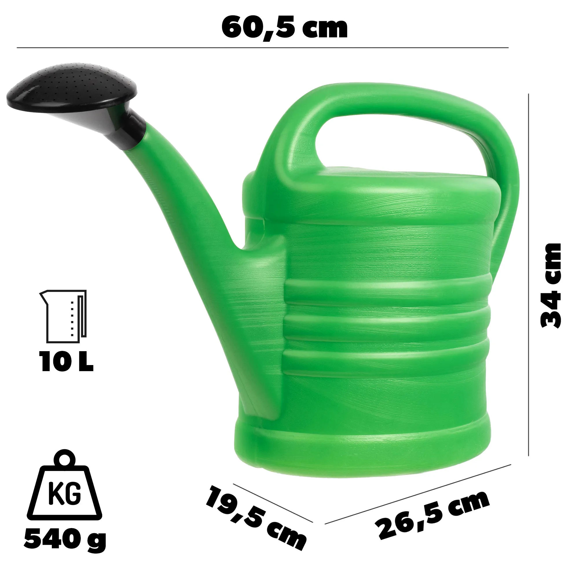 Osby sodo laistytuvas 10 l, žalias