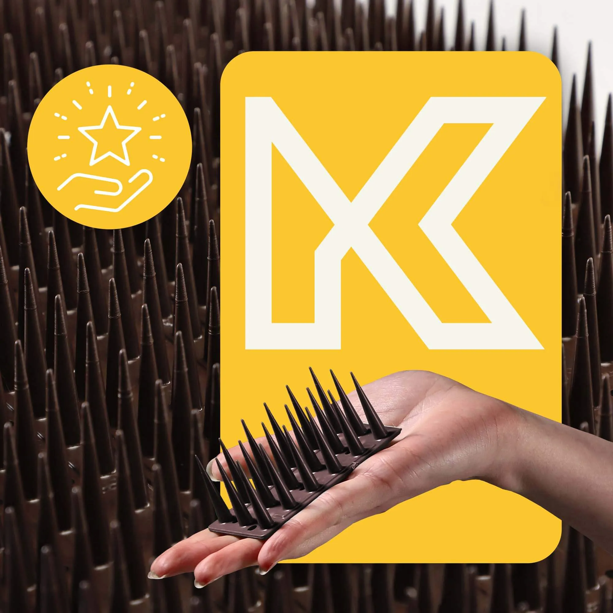 „Arcas“ plastikiniai paukščių atbaidymo smaigai, rudi, 24 vnt.