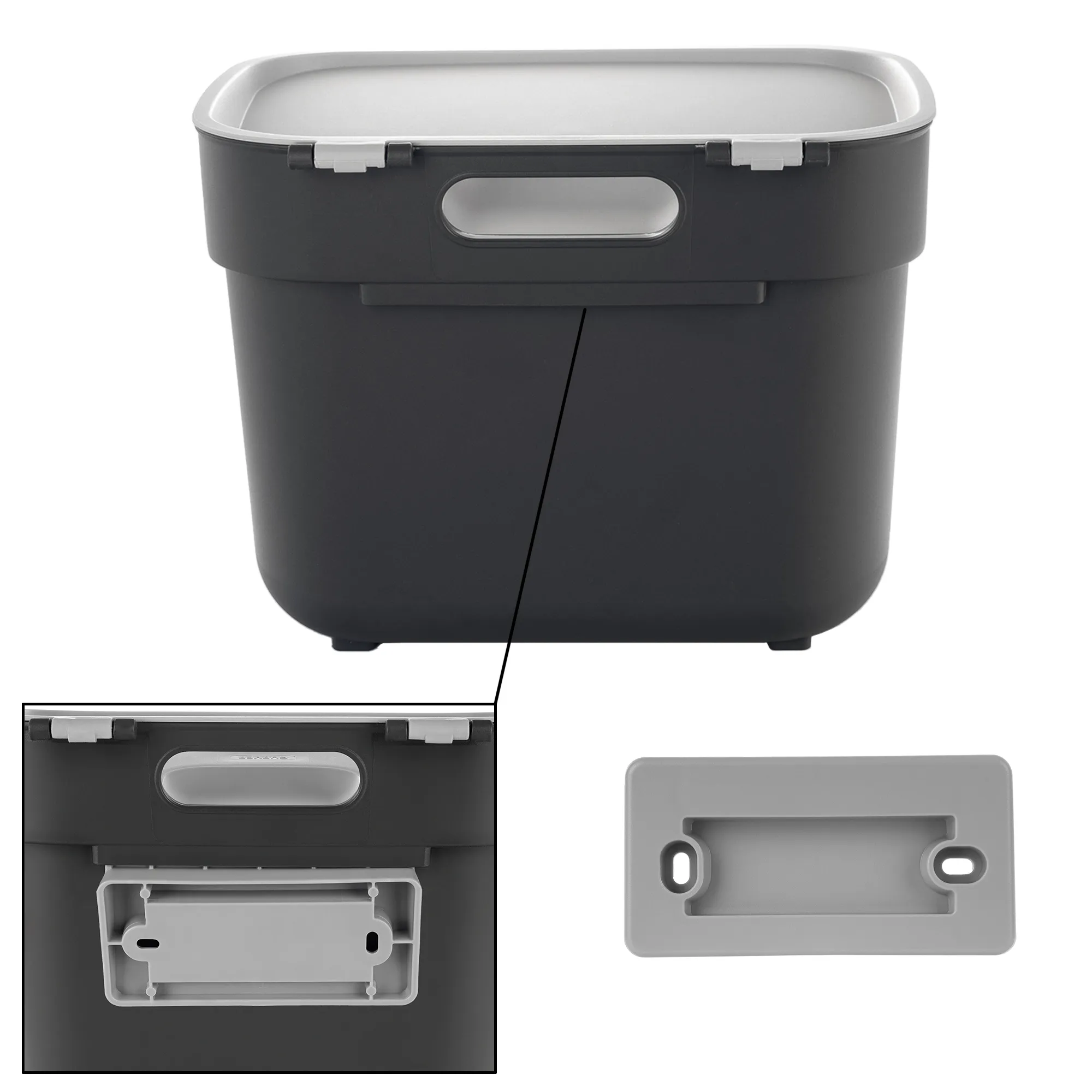 „Curver Ready to Collect“ 5 l pilka atliekų rūšiavimo šiukšliadėžė