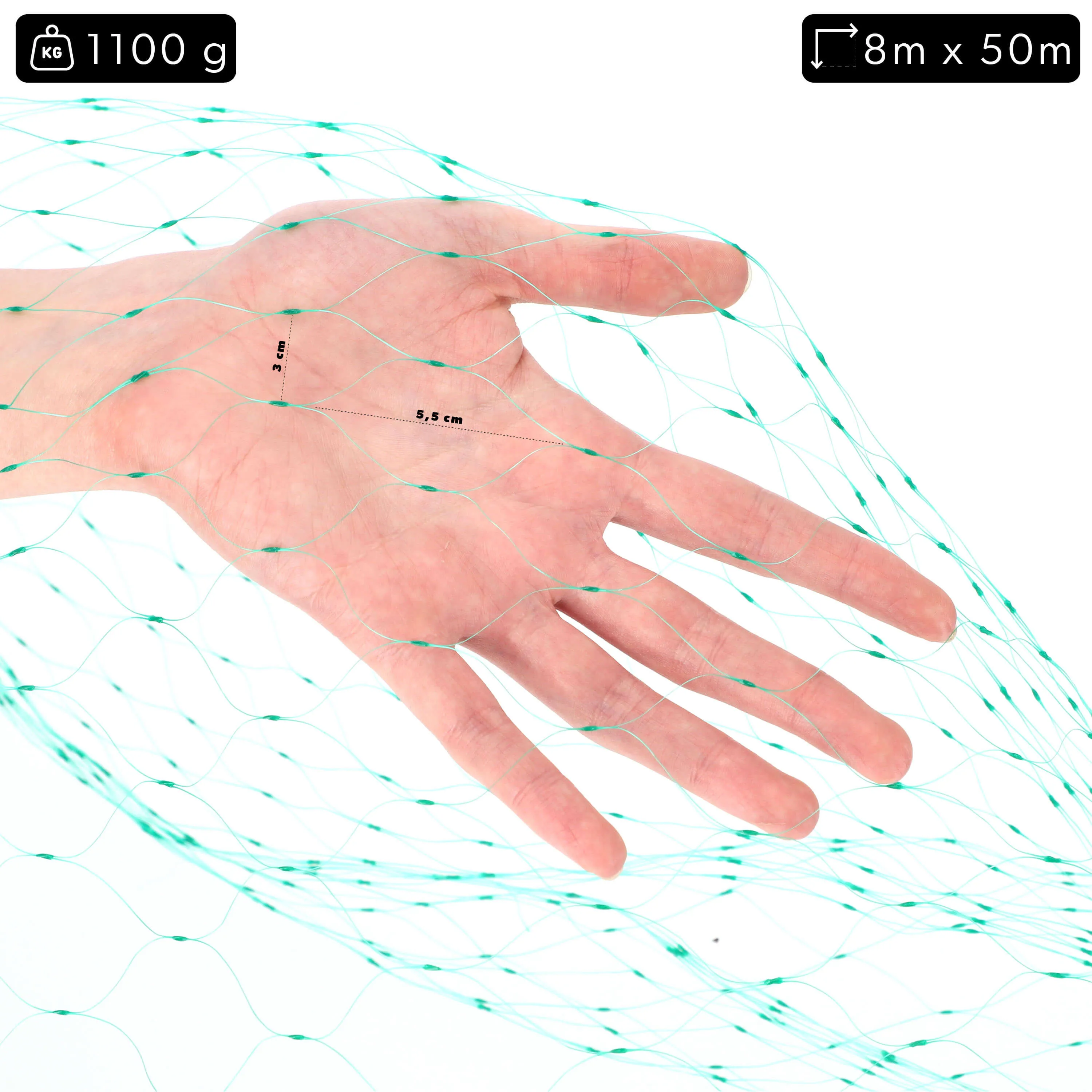 Trivio paukščių apsaugos tinklas 8 x 50 m