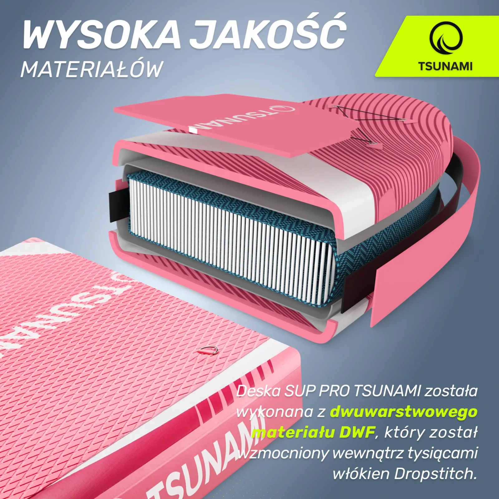 SUP PRO TSUNAMI irklentė 350 cm T10