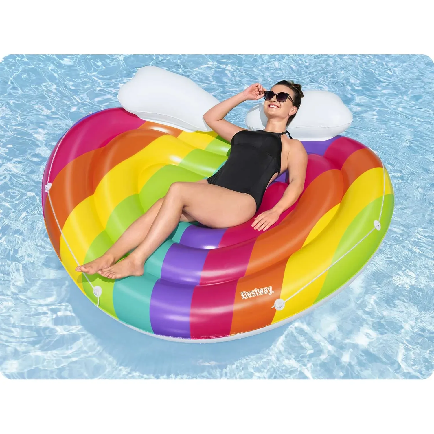 „Bestway 43722“ plaukiojanti vaivorykštės sala - nuotrauka 1