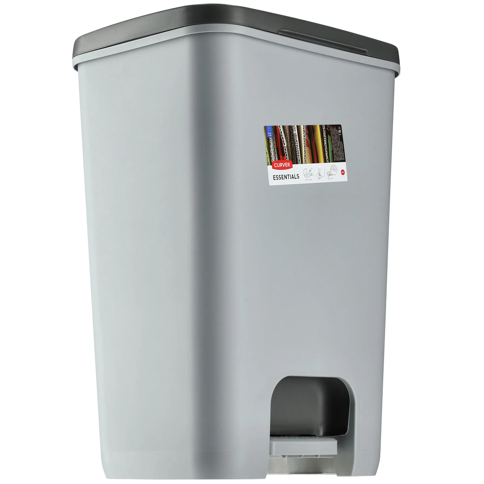 Curver Essentials 40 l šiukšliadėžė, pilka
