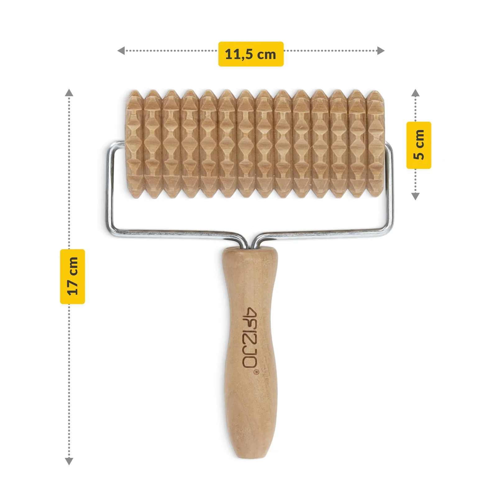 Didelis medinis kūno masažo volelis