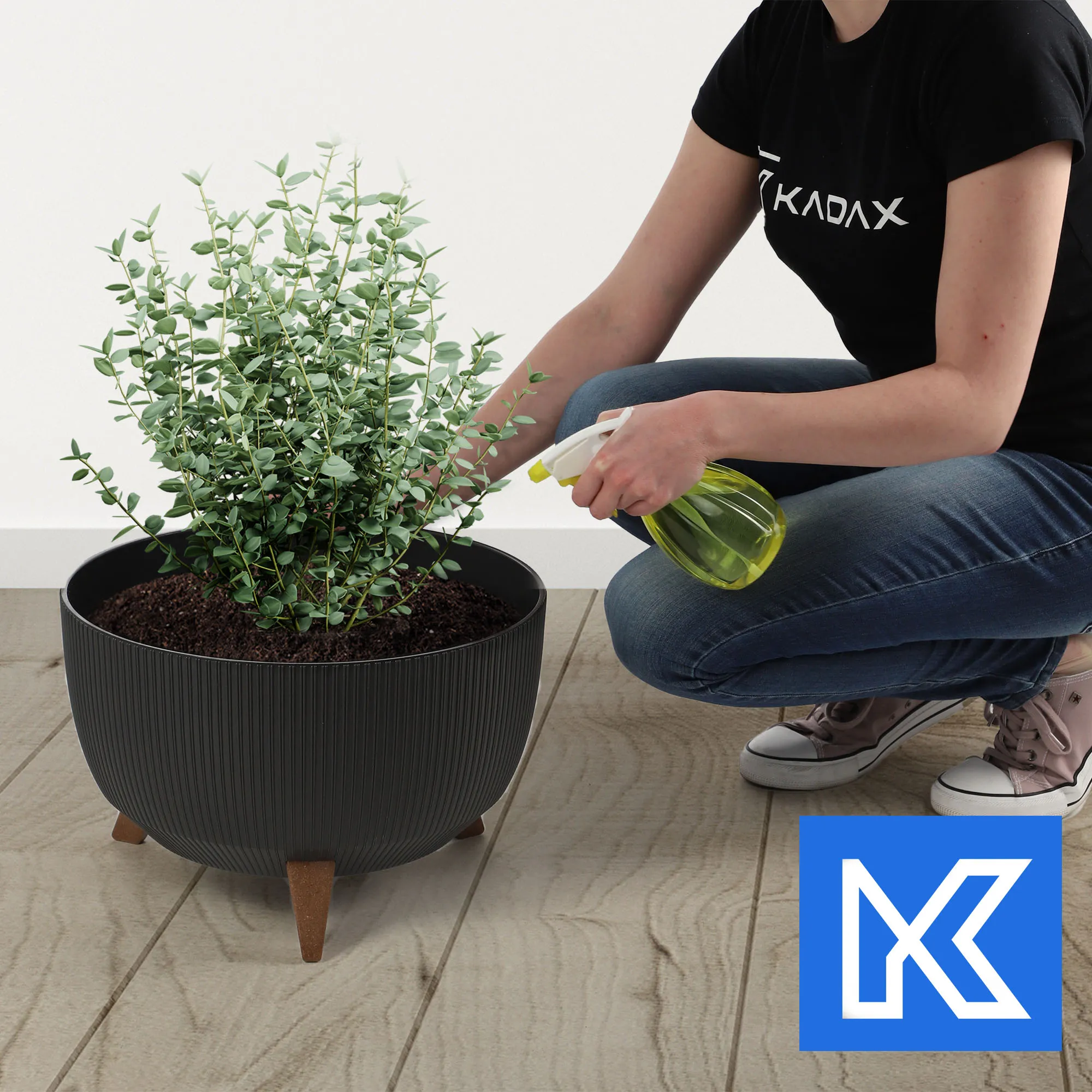 Milis gėlių dubuo su kojelėmis 40 cm