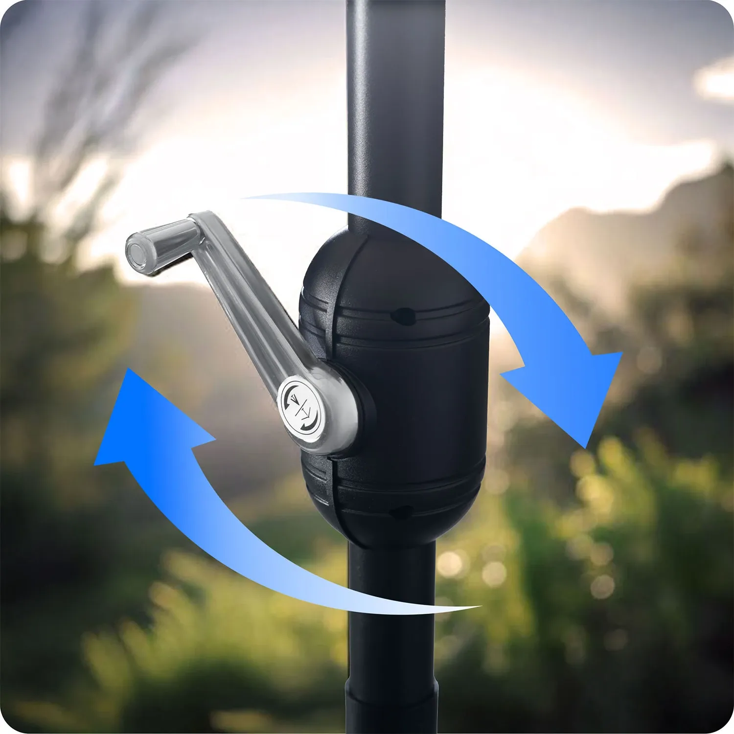 Sulankstomas sodo skėtis, 6 dalių, 300 cm, su uždanga, „Plonos PL-884“ - nuotrauka 1