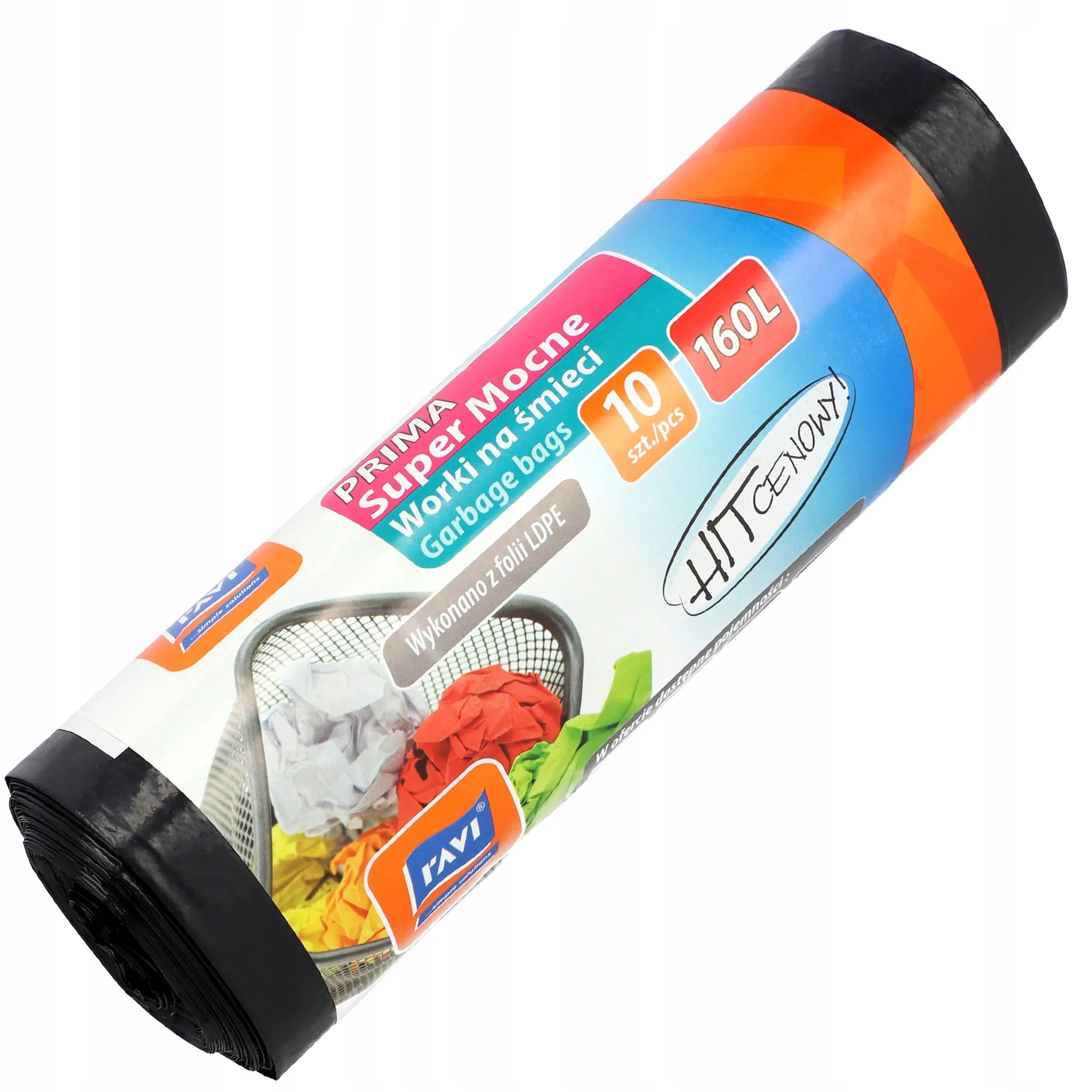 „Ravi Prima“ itin tvirti šiukšlių maišai, 160 litrų, 10 vnt.