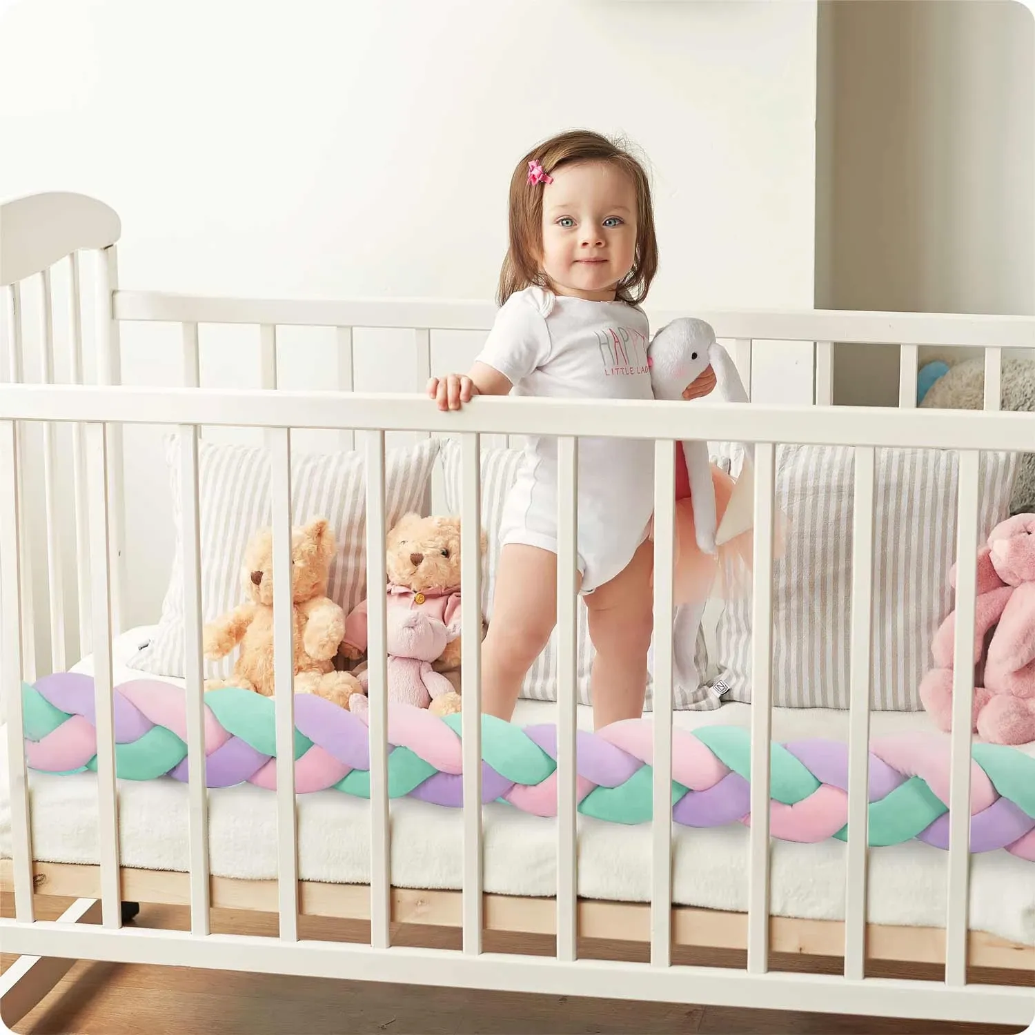 „Ricokids“ 3 m lovelės užtiesalas – mėtinės-rožinės-violetinės spalvos - nuotrauka 1