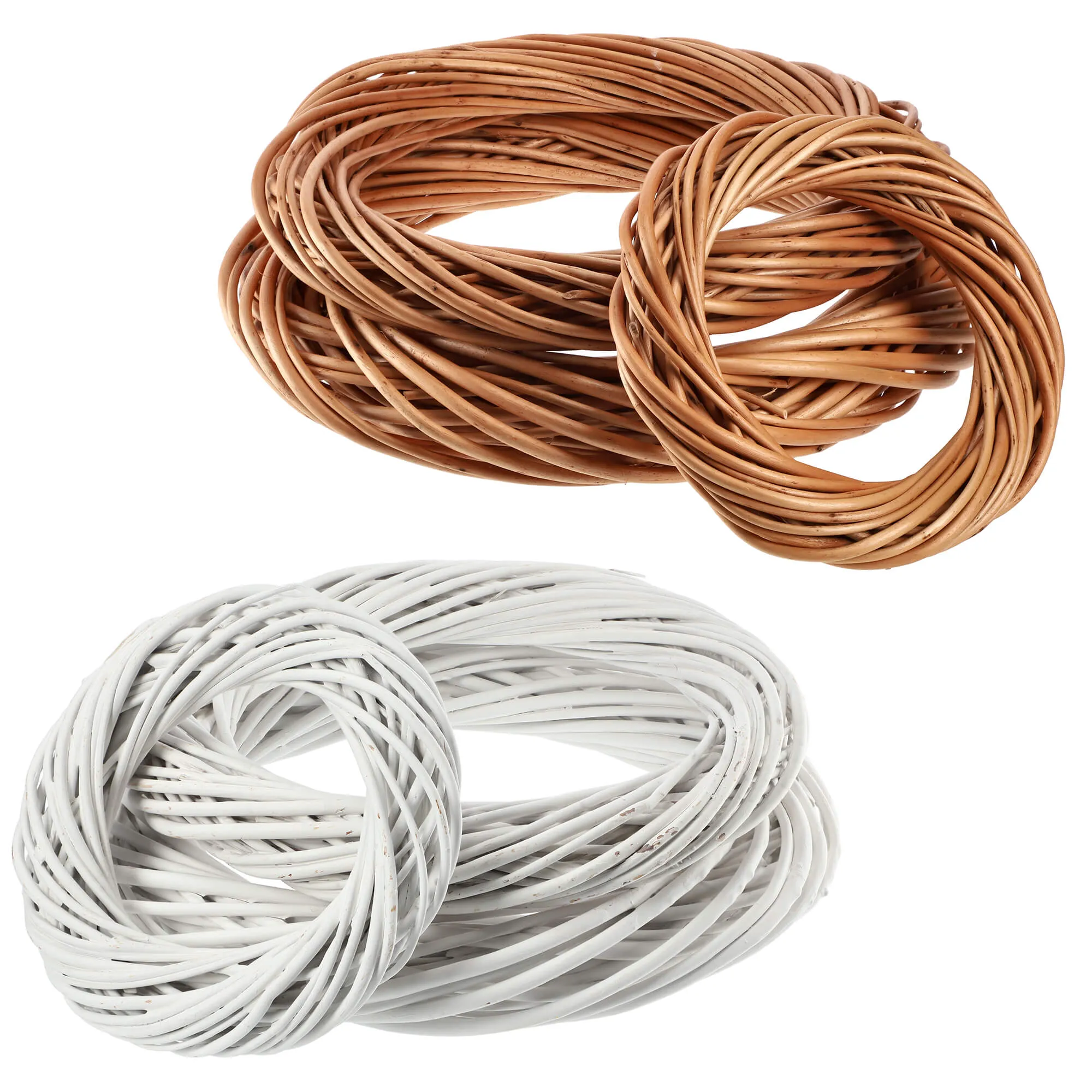 Berno vytelių vainikas 40 cm, baltas