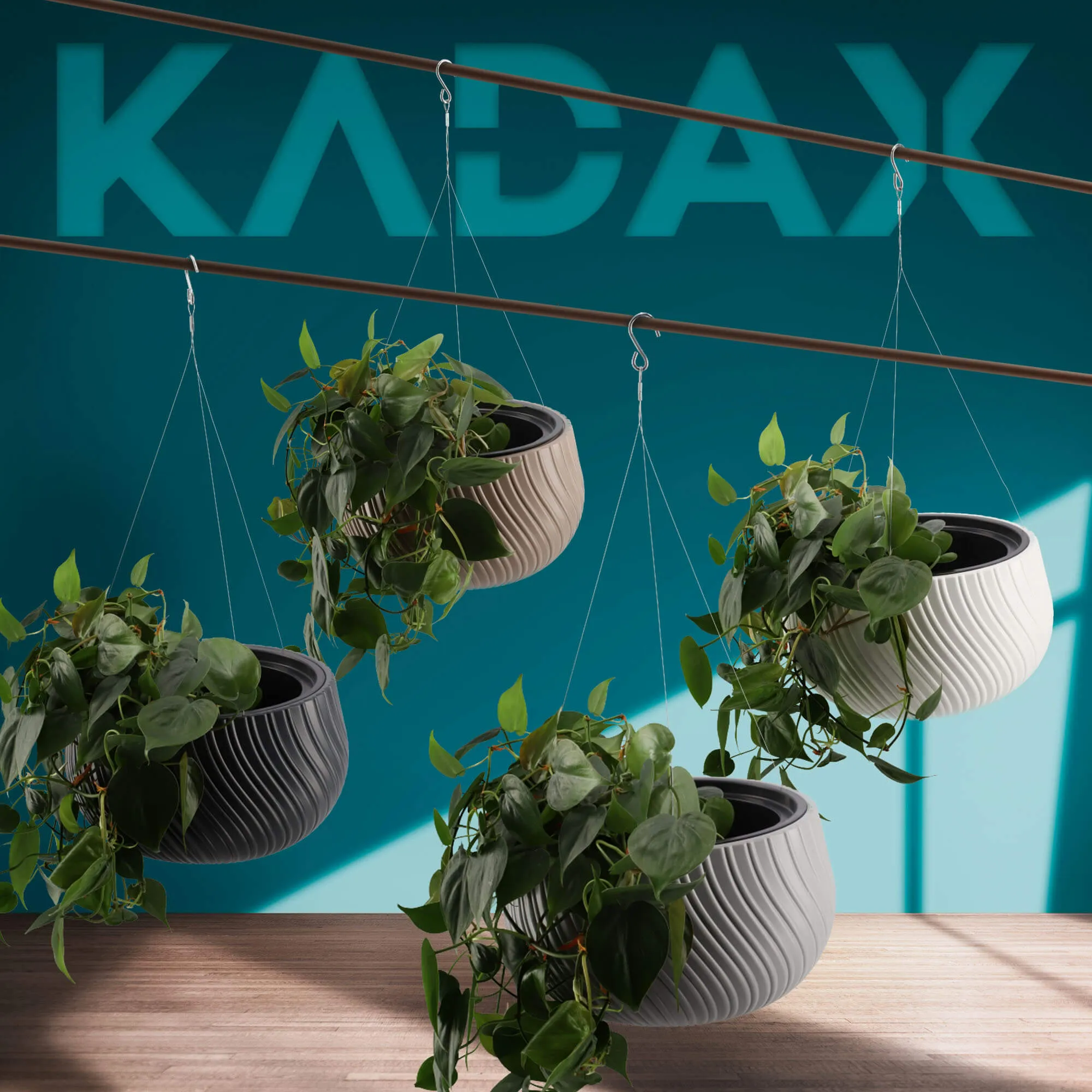 Pakabinamas vazonas „Rucas“ su įdėklu