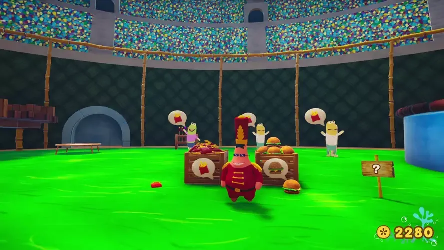 Spongebob Kanciastoporty Gra Patryka Rozgwiazdy (PS4) - Turime kažką ypatingo Patriko gerbėjams – atviro pasaulio Bikini Bottom! Skriskite su skėčiu (ar net be