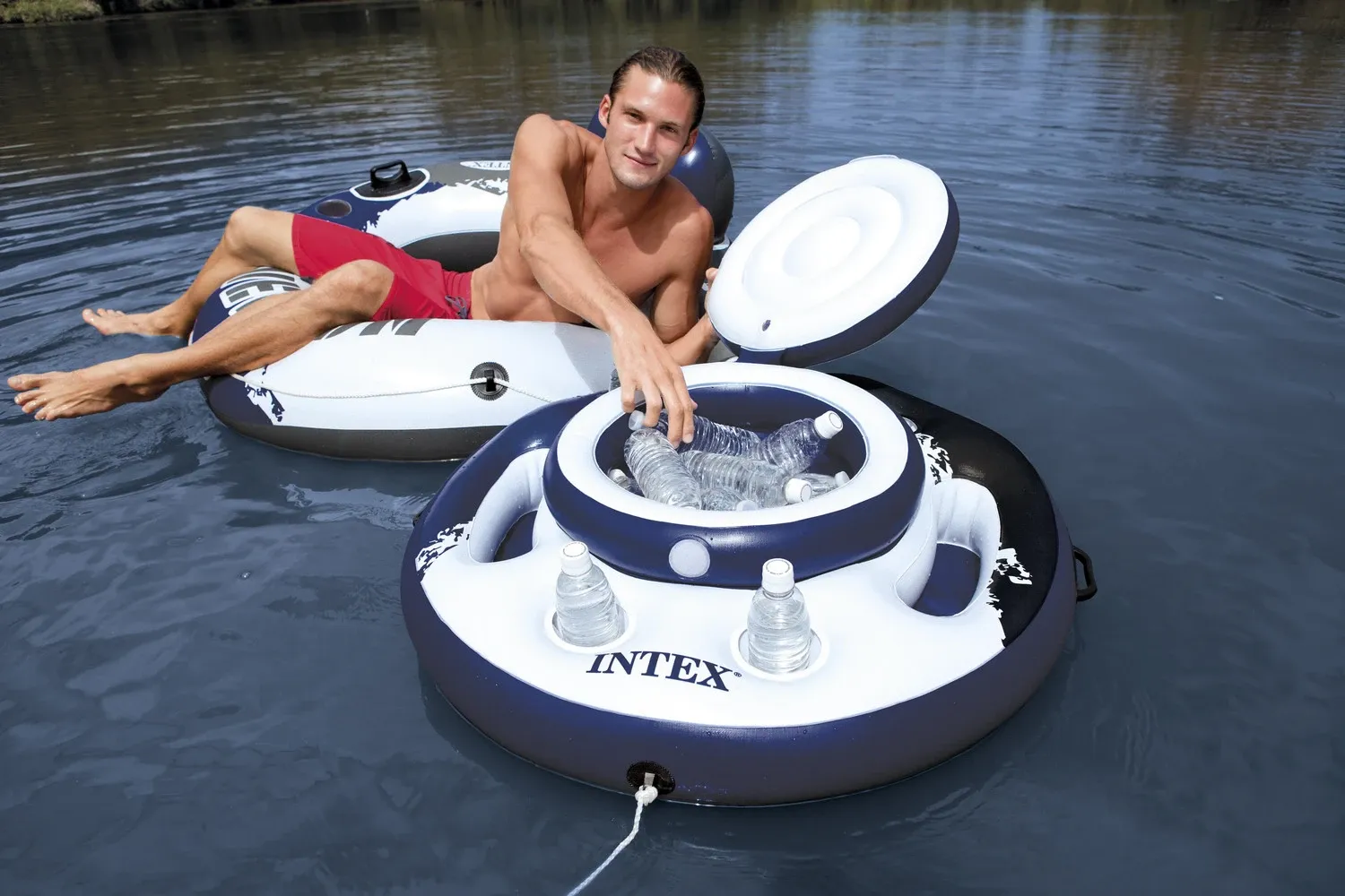 Didelis plaukiojantis šaldytuvas baseinui, kurio skersmuo 89 cm INTEX 56822 - nuotrauka 1