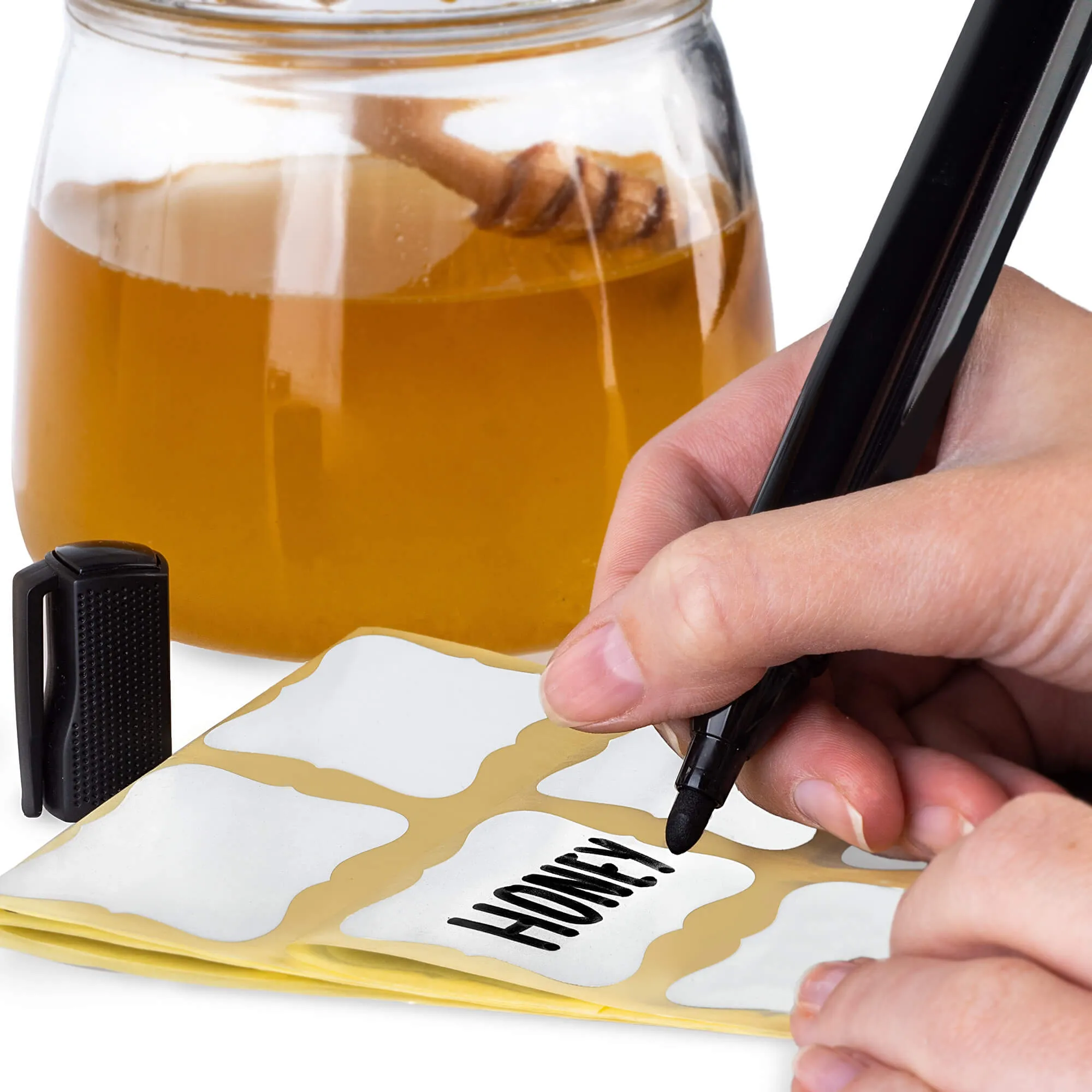 Carro juodos kreidos žymeklis uogienei