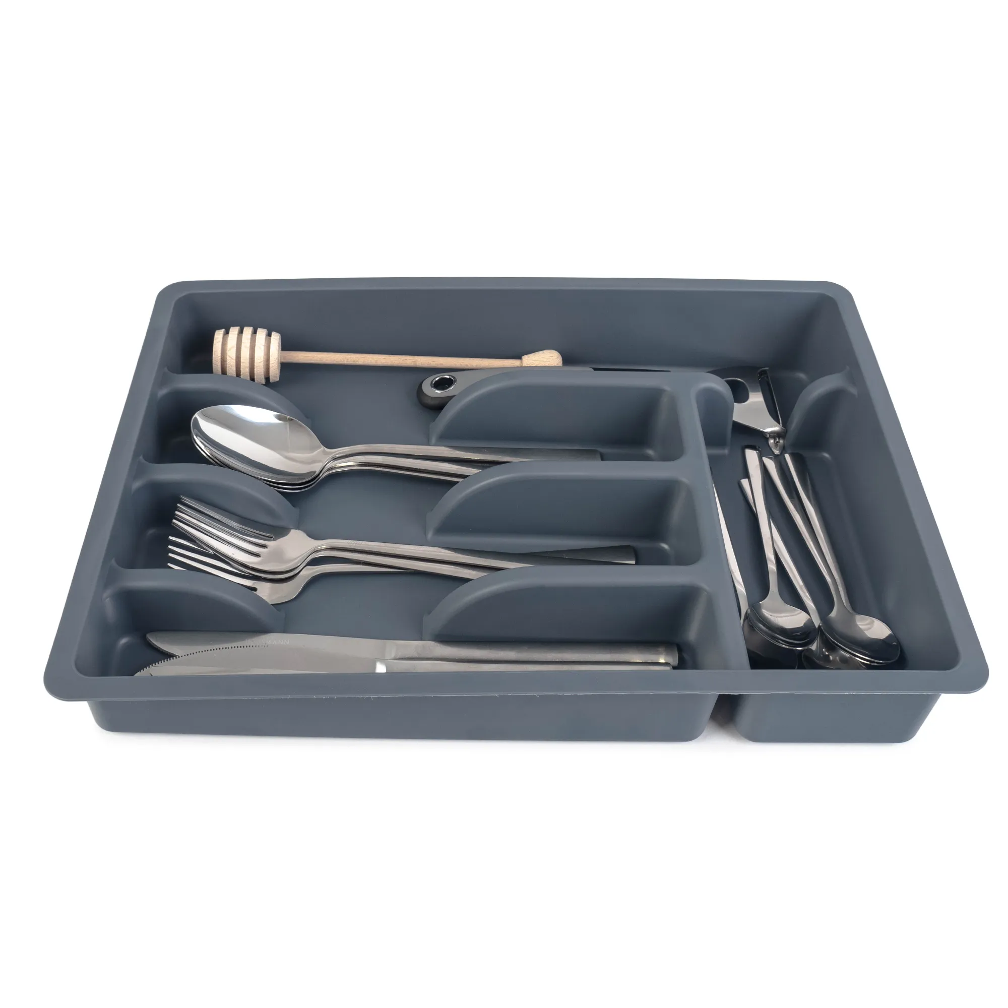 Stalo įrankių stalčiaus įdėklas Noria tamsus uosis