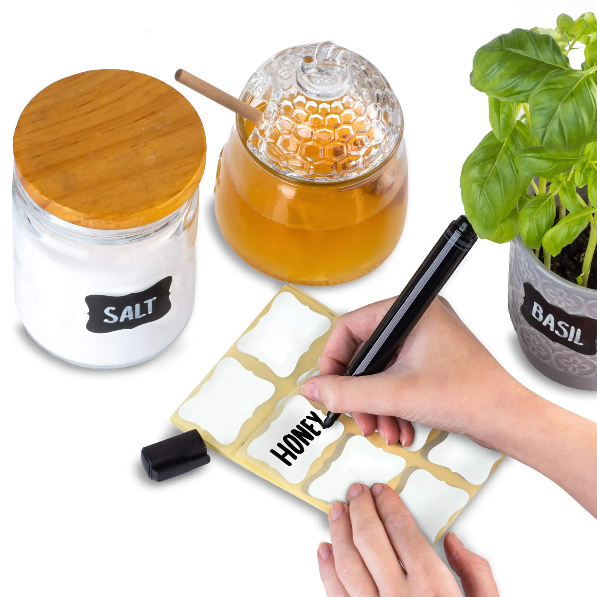 Carro juodos kreidos žymeklis uogienei