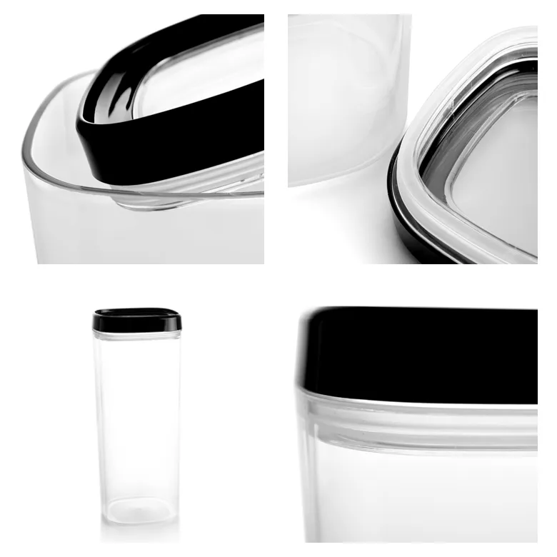 Duna 1,8 l kvadratinis indas, juodas