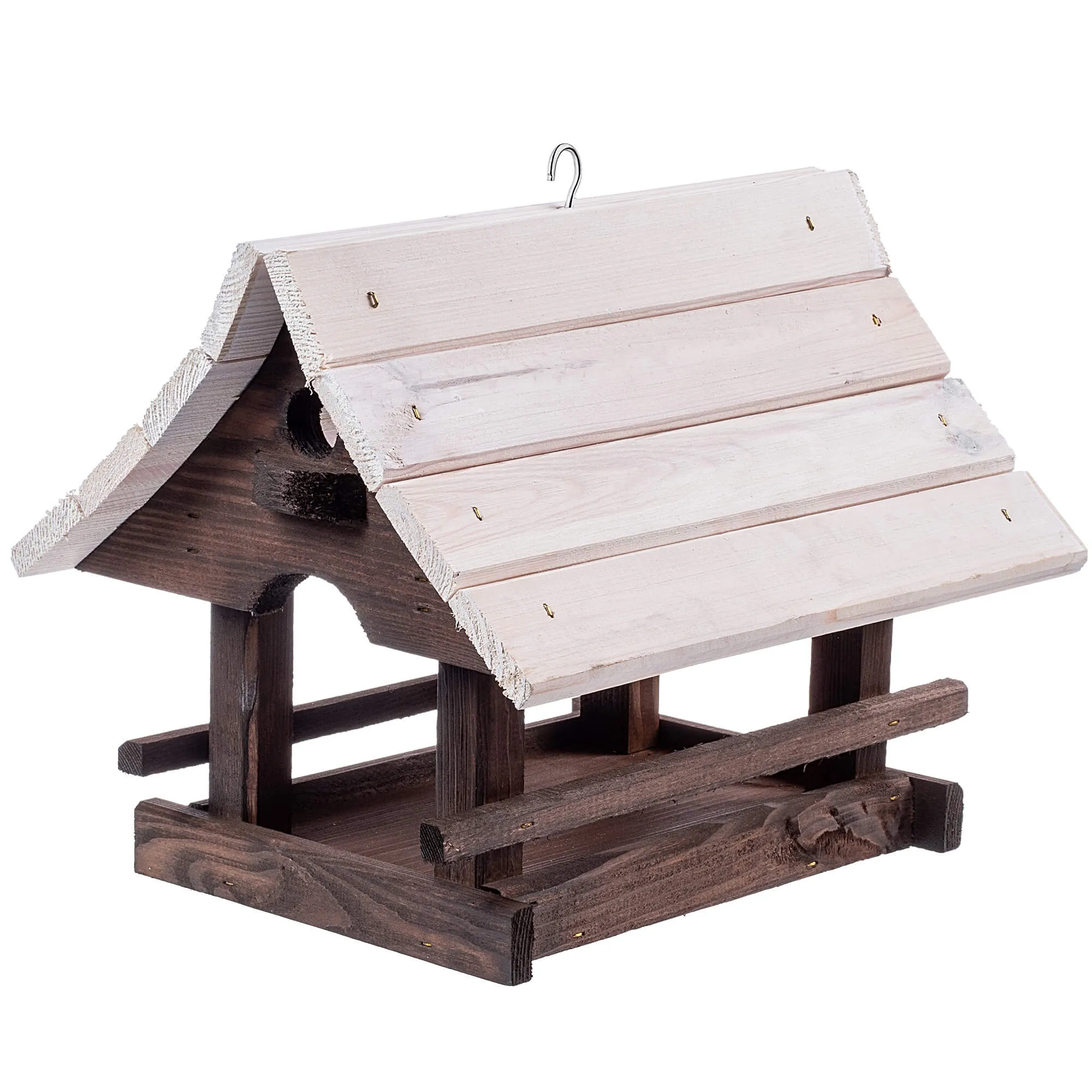 Arbis paukščių lesyklėlė, 30 x 25 cm, ruda ir balta