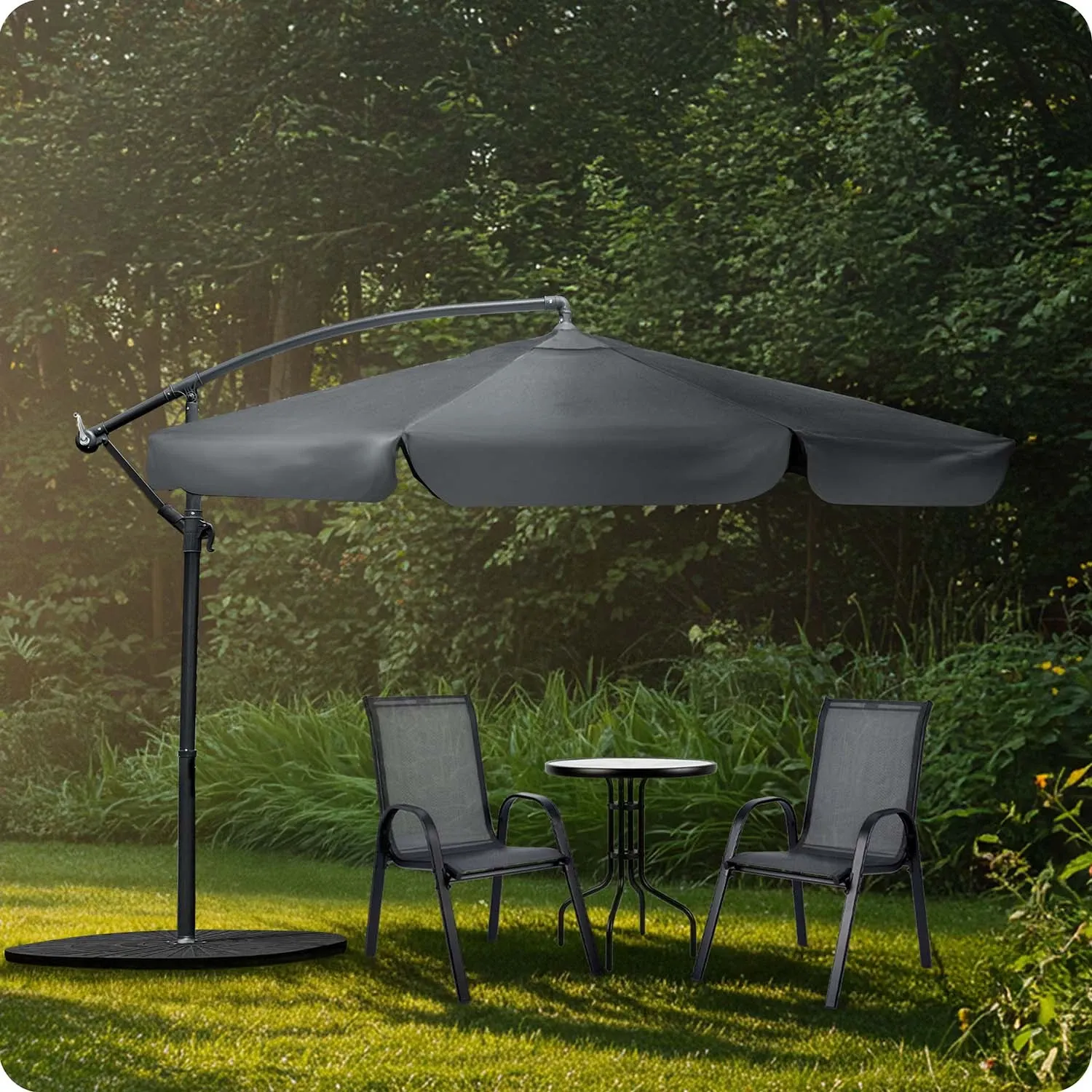 Sulankstomas sodo skėtis, 6 dalių, 350 cm, su uždanga, „Plonos PL-880“ - nuotrauka 1
