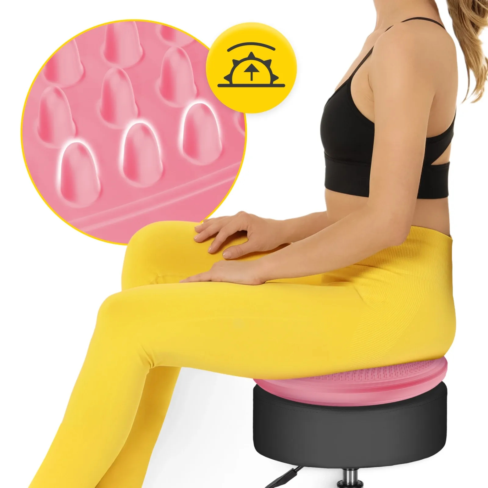 MED+ sensorimotorinė pagalvė 33 cm rožinė