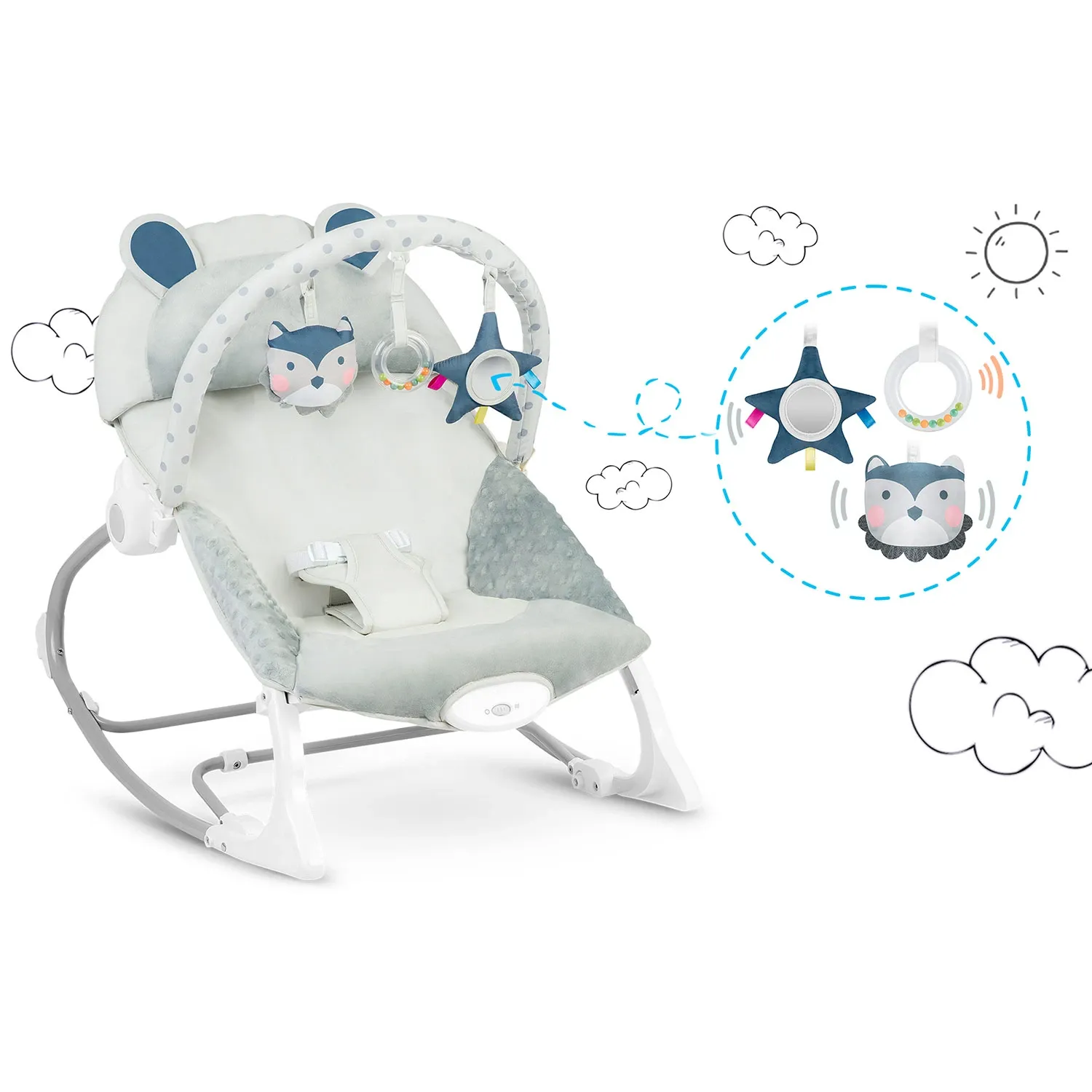 Ricokids supamoji lovelė su vibracija - viržių spalvos - nuotrauka 1