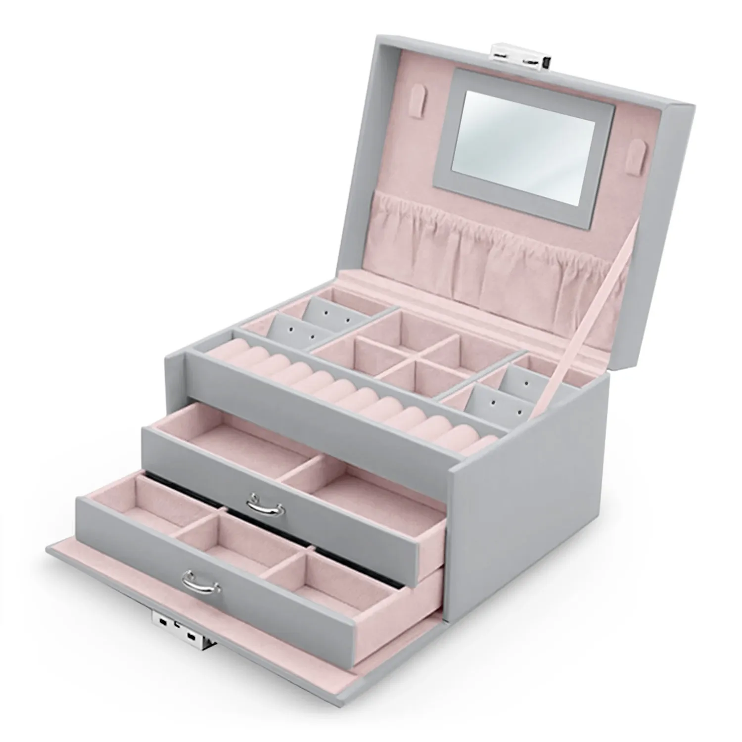 Papuošalų dėžutė MS-700 Massido - pilka - nuotrauka 1