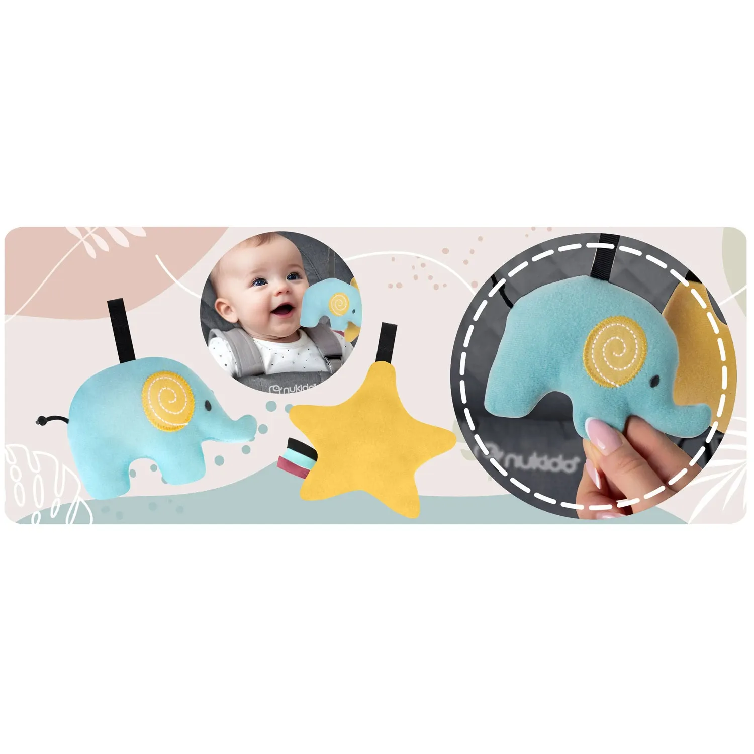 Supamoji kėdė su žaislais NK-52 Nukido - antracito spalvos - nuotrauka 1