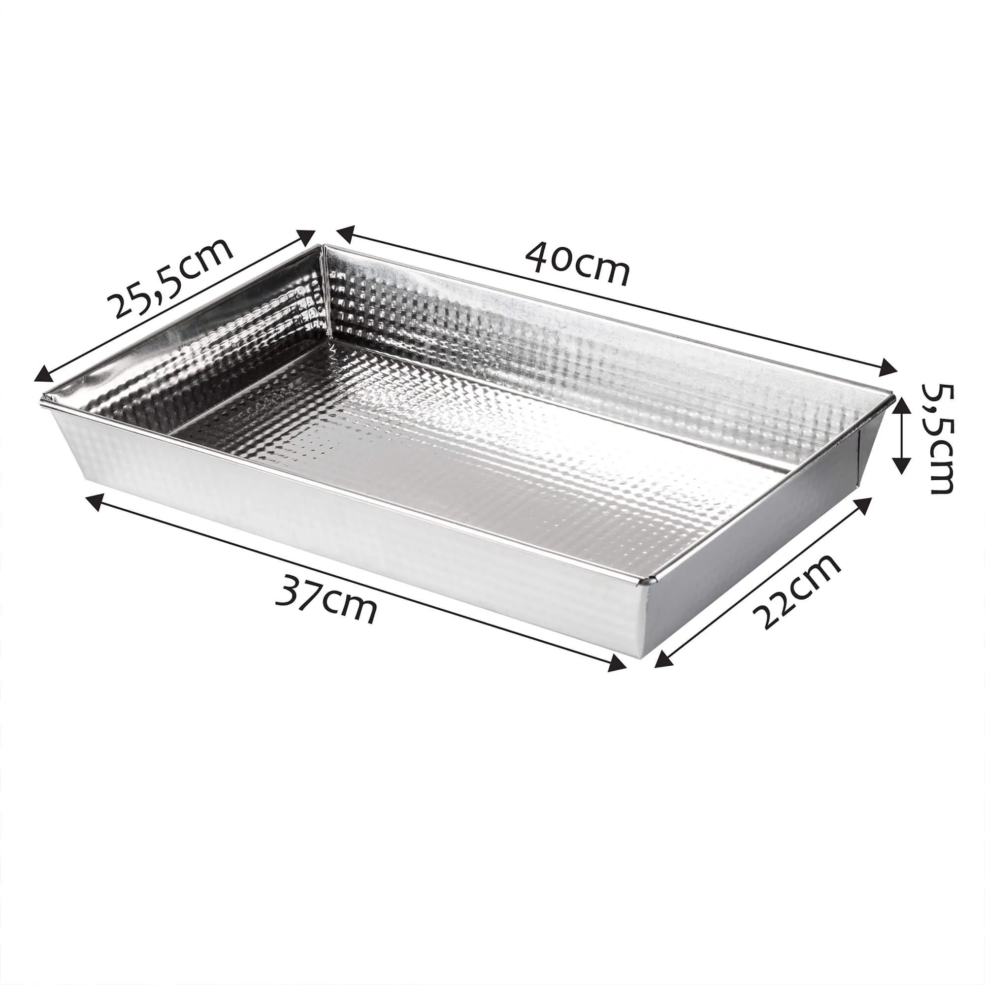 Minto 40 cm sidabrinė kepimo skarda
