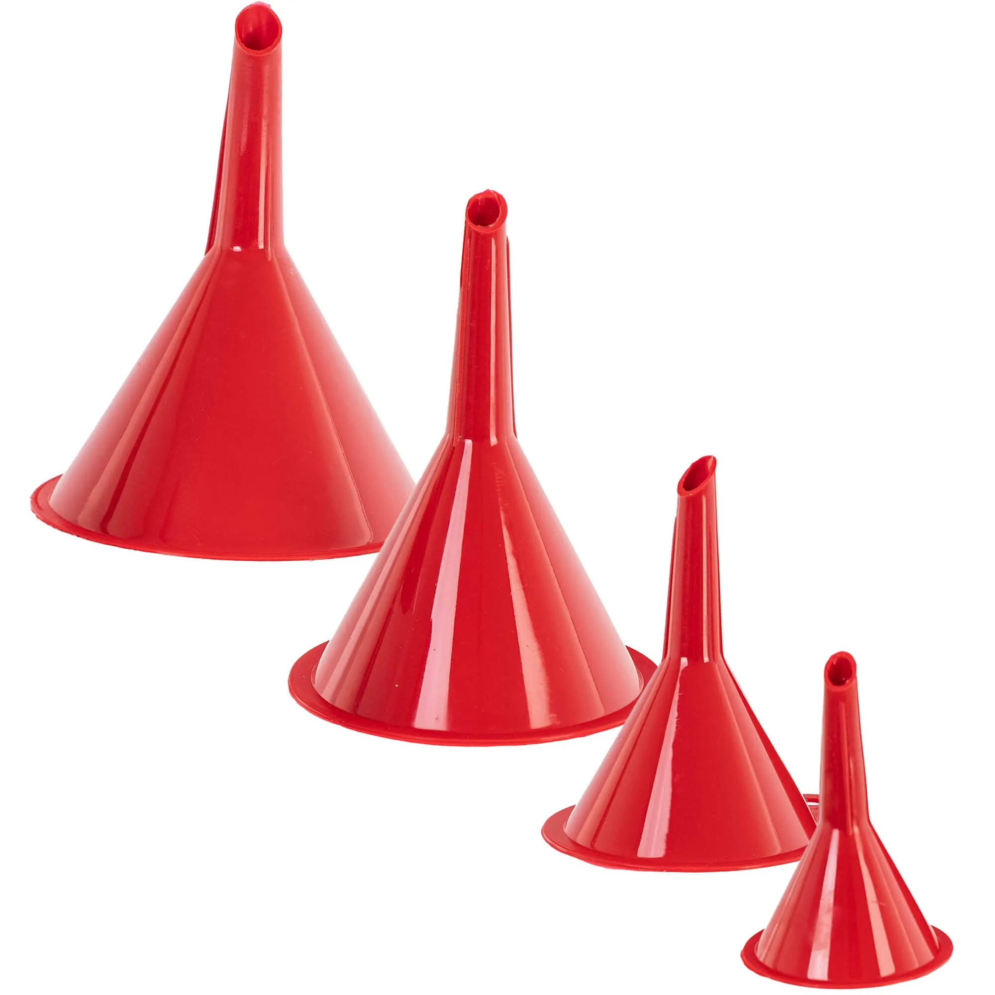 „Ranea“ universalus piltuvėlių rinkinys, raudonas, 4 vnt.