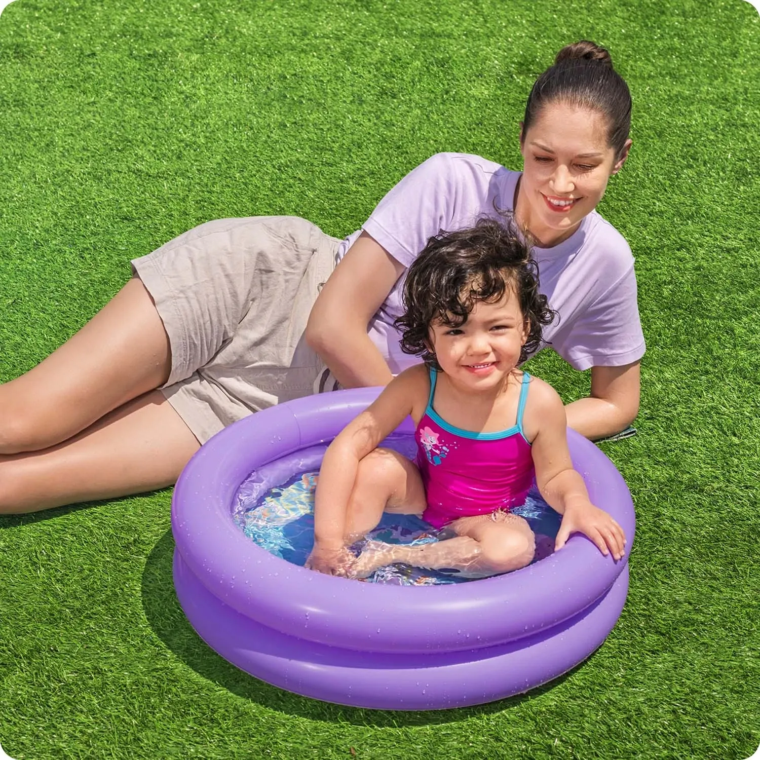 Pripučiamas baseinas 61 x 15 cm Bestway 51061 - violetinis - nuotrauka 1