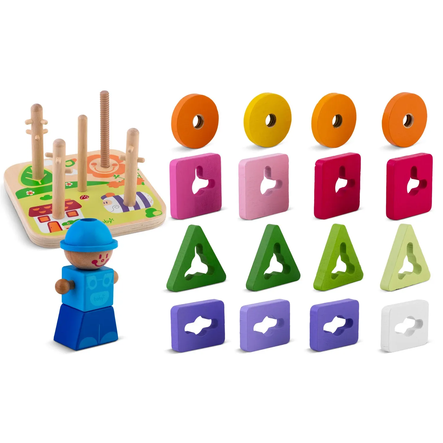 Medinių žaislų rūšiavimo dėlionė RK-866 Ricokids - nuotrauka 1