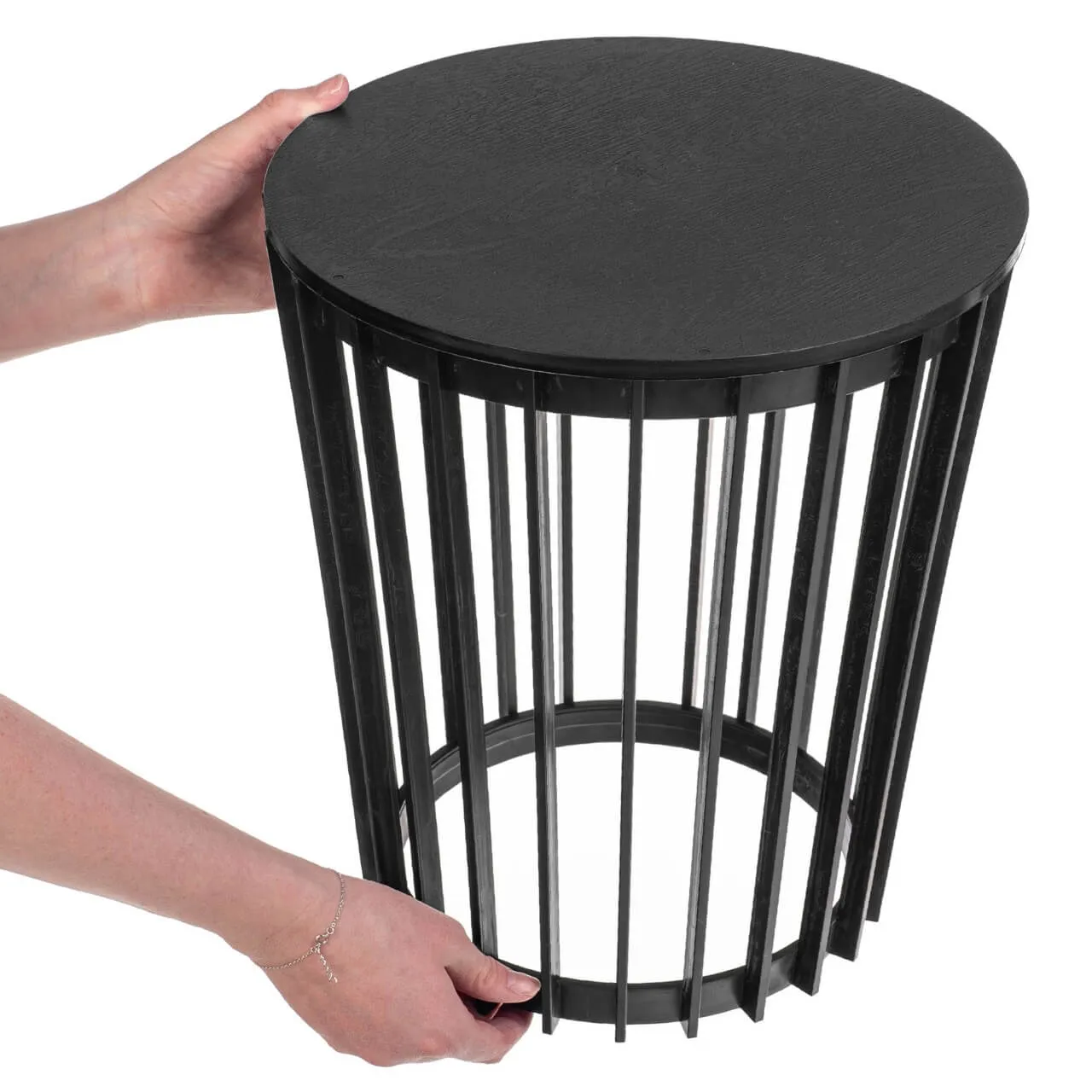 Aytre dvipusis augalų stovas 40 cm juodas + juodas stalviršis