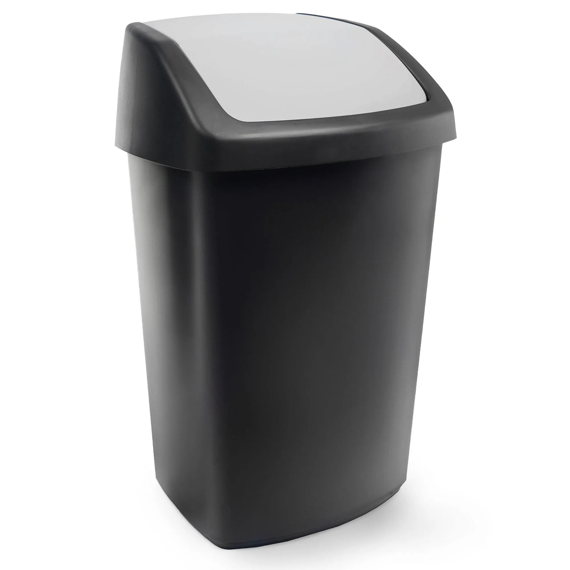 Curver šiukšliadėžė su atlenkiamu viršumi, juoda, 50 l