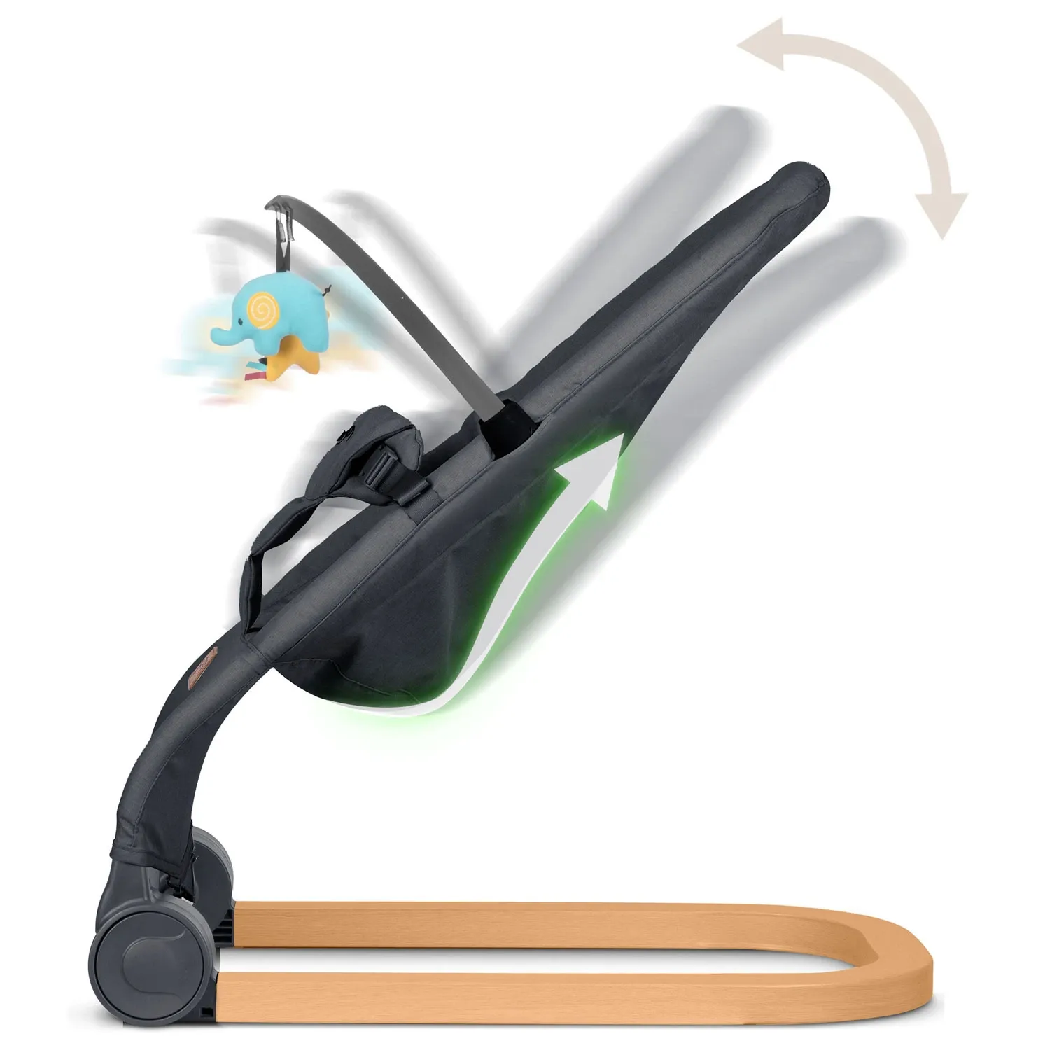 Supamoji kėdė su žaislais NK-52 Nukido - antracito spalvos - nuotrauka 1