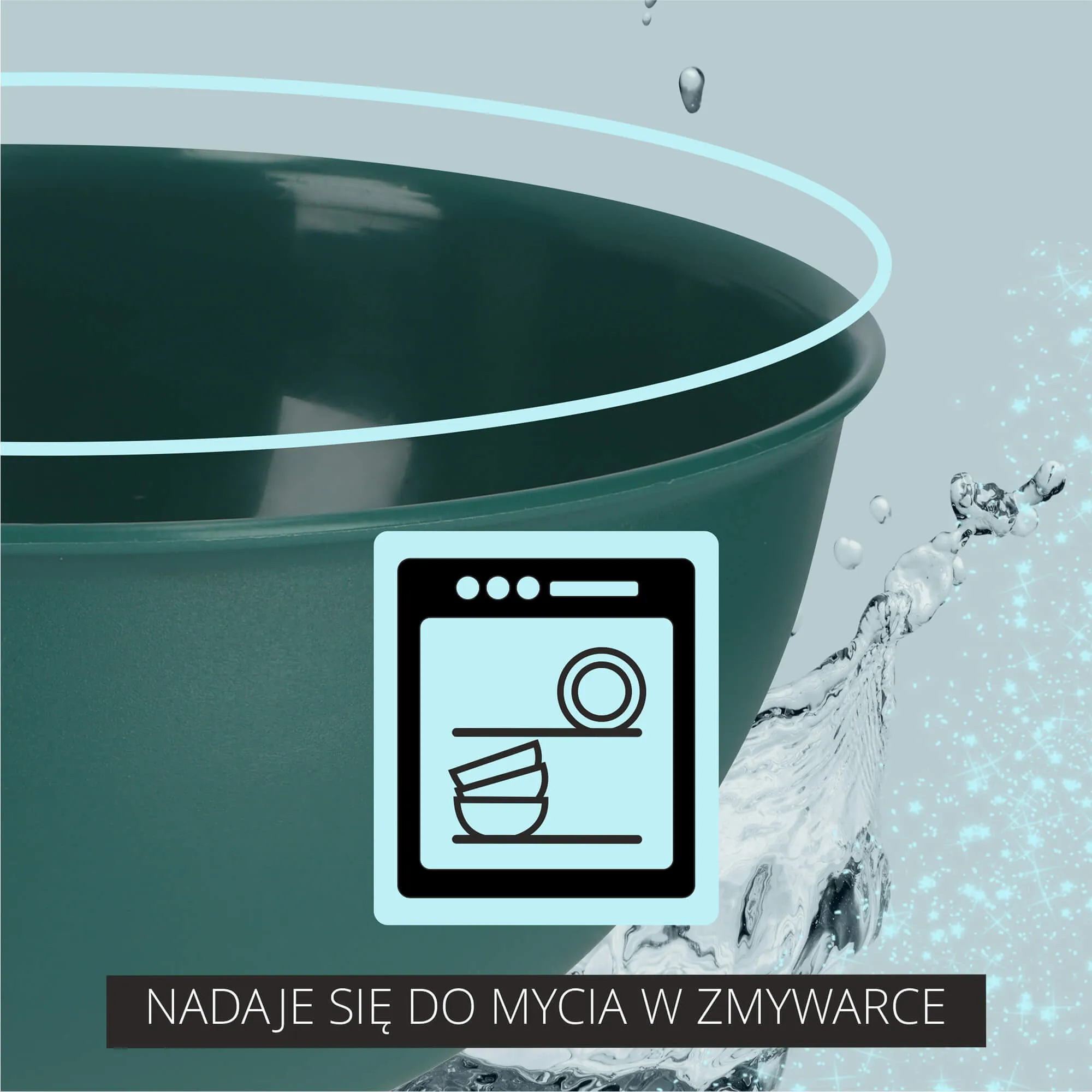 Musano 3L plastikinis virtuvės dubuo, žalias