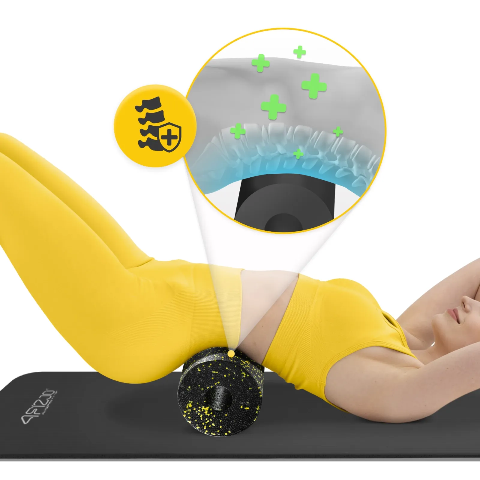 EPP putplasčio masažinis volelis 45 cm geltonas