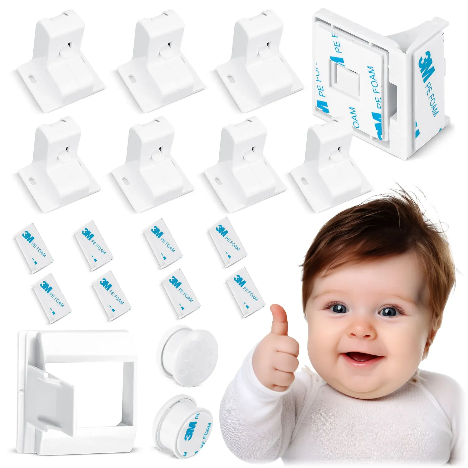 „Ricokids 798010“ magnetinė spyna spintelėms, 8 vnt. - nuotrauka 1