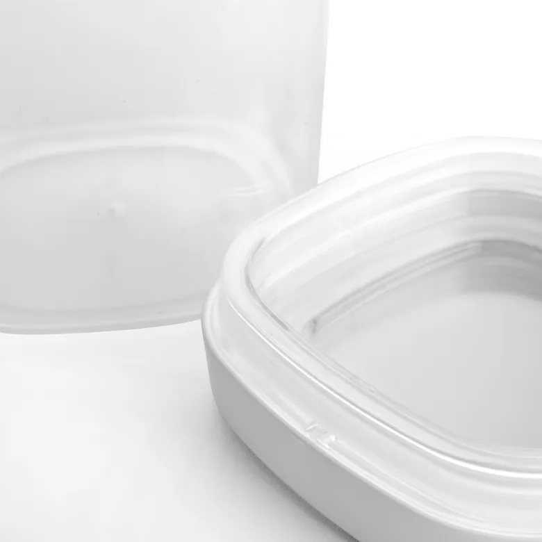 Duna kvadratinis indas 600 ml, baltas