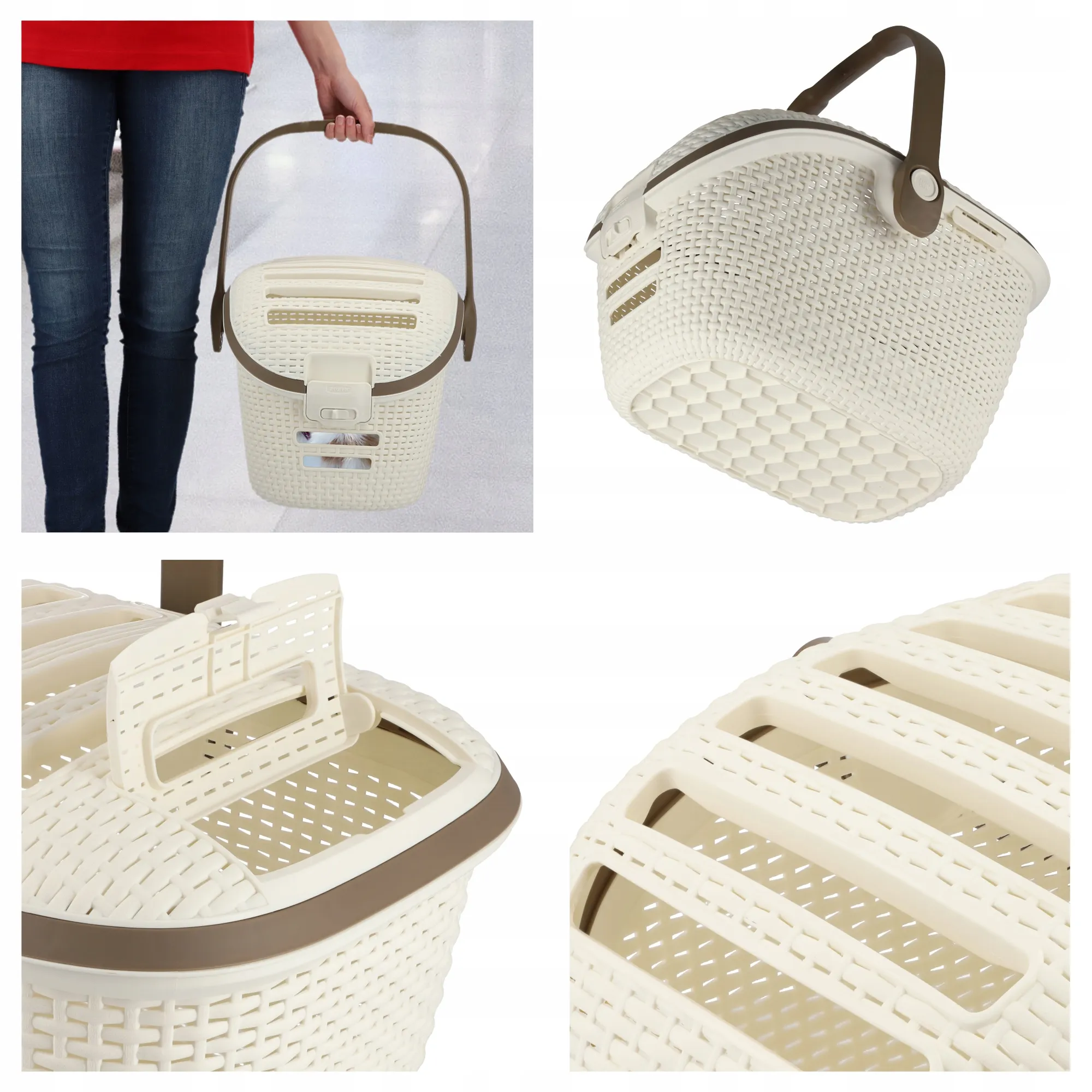 Curver Pet Life augintinių nešioklė 33 x 53 cm, smėlio spalvos