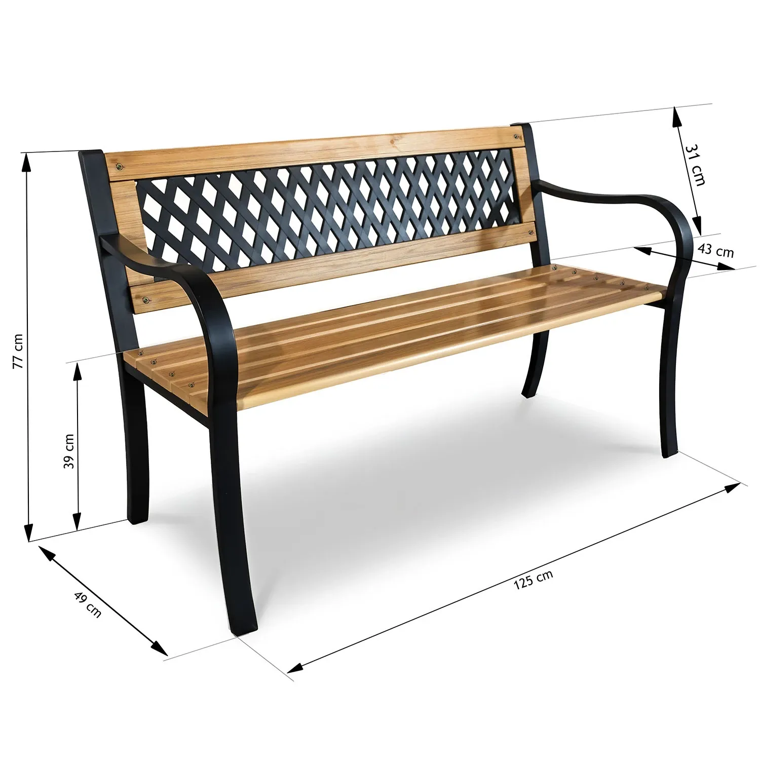 Sodo suolas su atlošu 125 x 77 x 49 cm „Elion“ sofa - nuotrauka 1