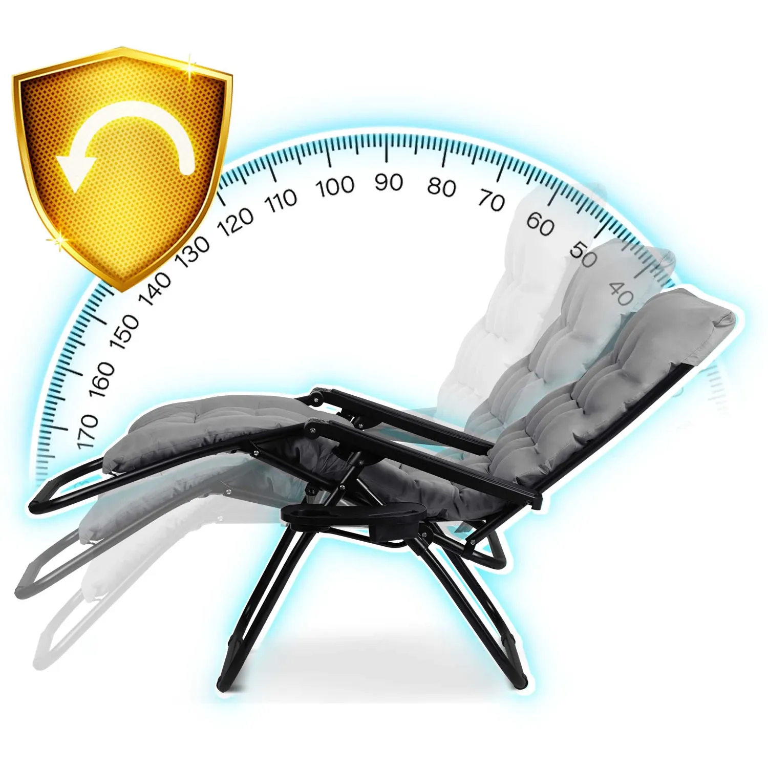 Sulankstomas sodo gultas su pagalvėle Sofotel ChillWell, 2 vnt. rinkinys - nuotrauka 1