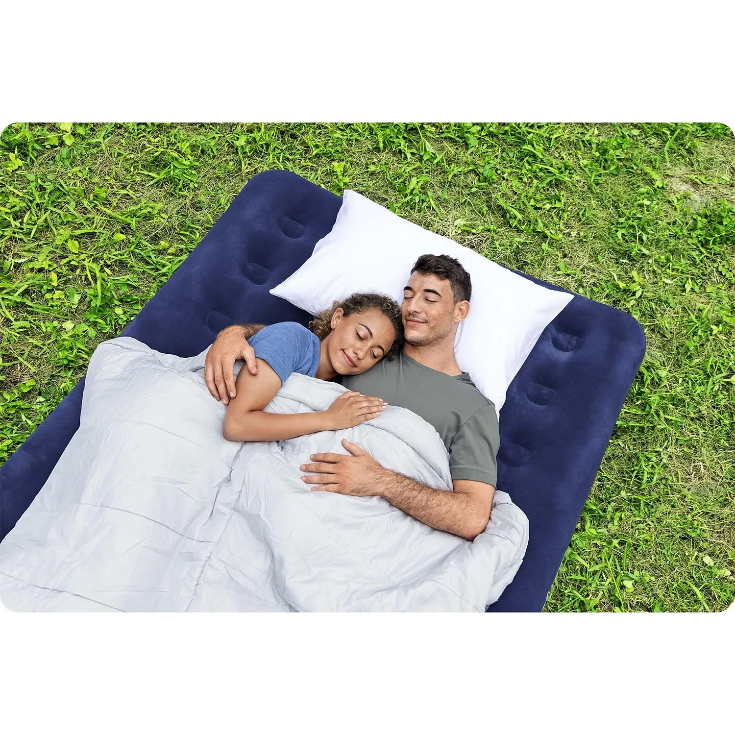 Pripučiamas čiužinys 191x132x22 cm su stūmokliniu pompa Bestway 67002 - nuotrauka 1