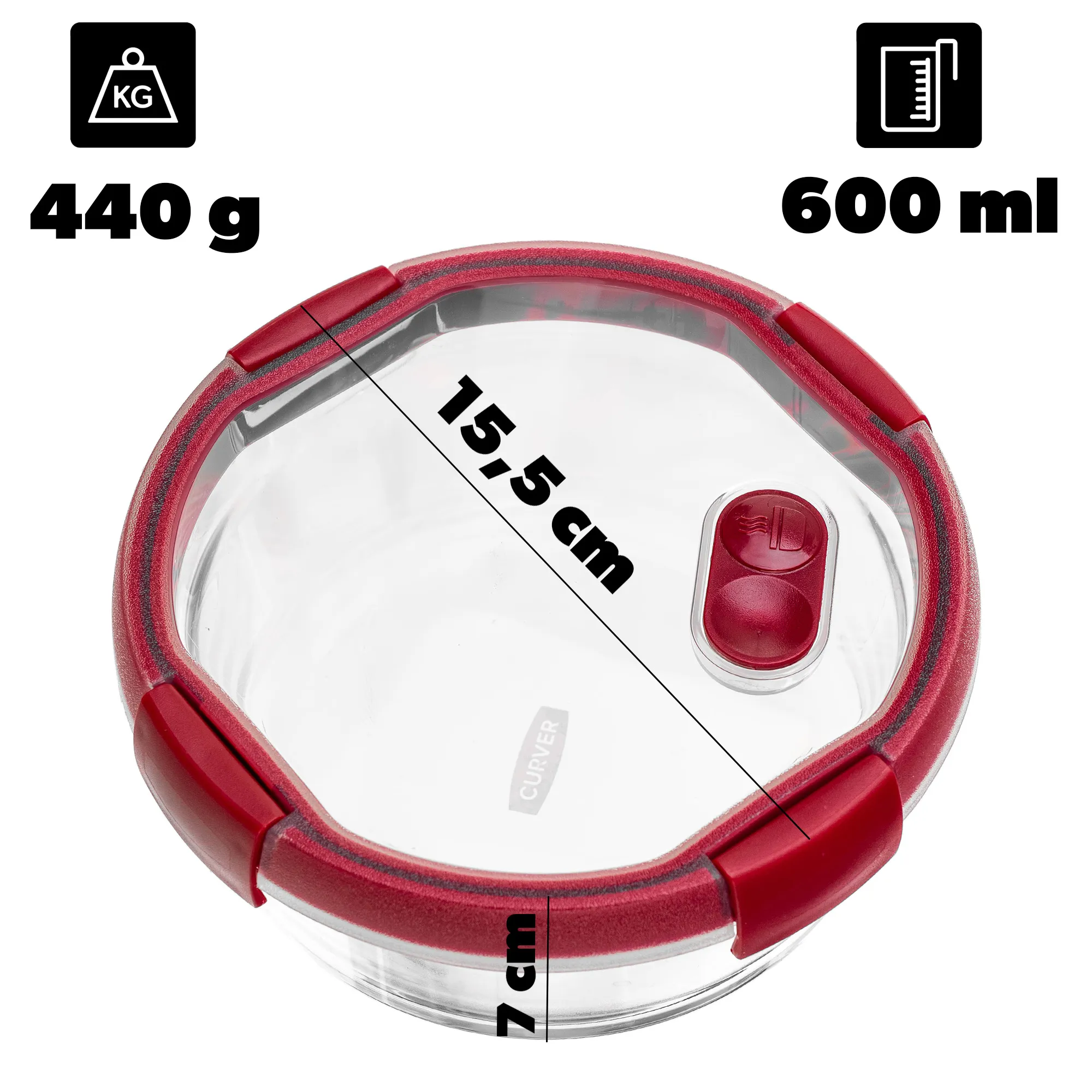 Curver Smart Cook 0,6 l karščiui atsparus indas su dangteliu